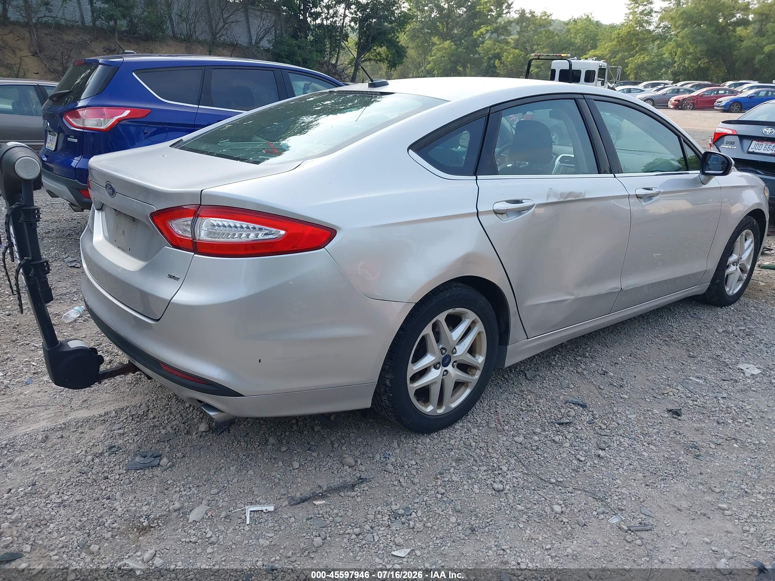 2015 Ford Fusion Se Silver vin: 3FA6P0H70FR184717