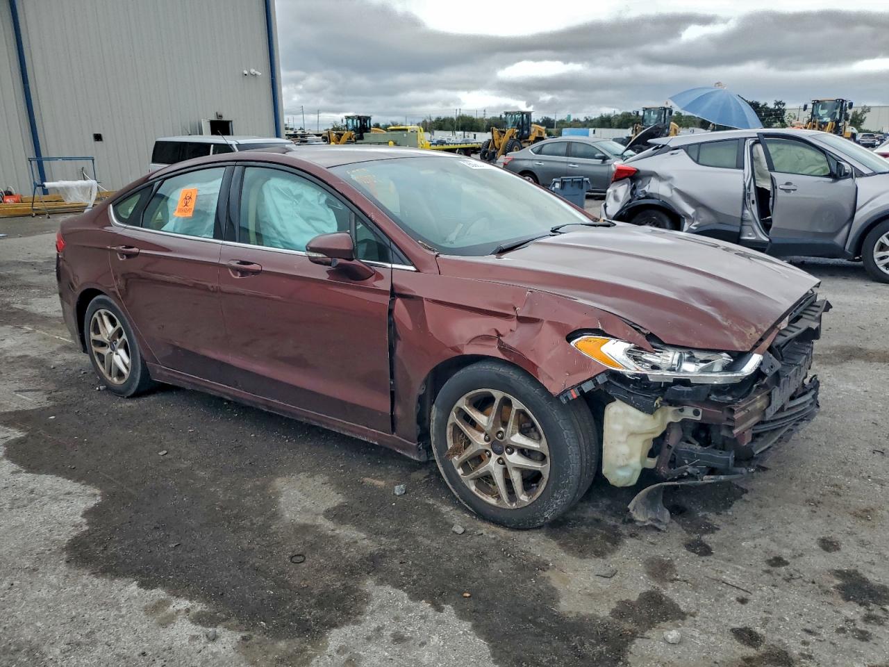 2015 Ford Fusion Se Burgundy vin: 3FA6P0H70FR211348