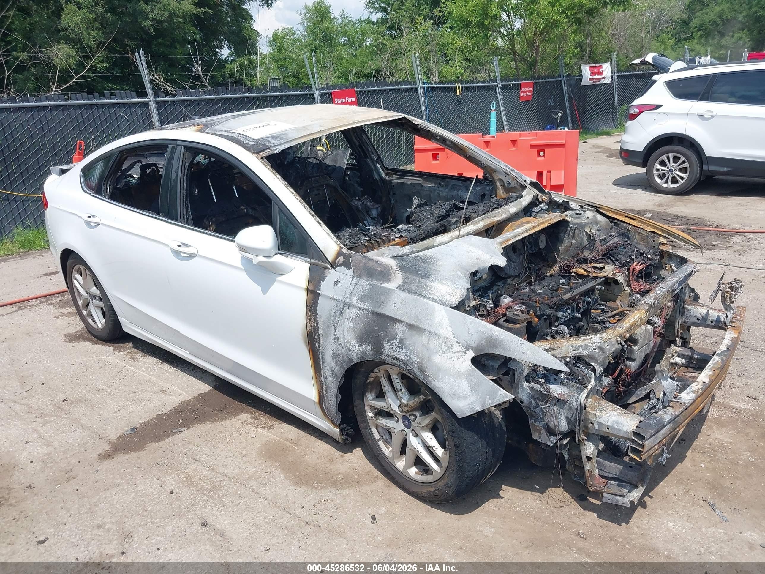 2015 Ford Fusion Se White vin: 3FA6P0H70FR239280