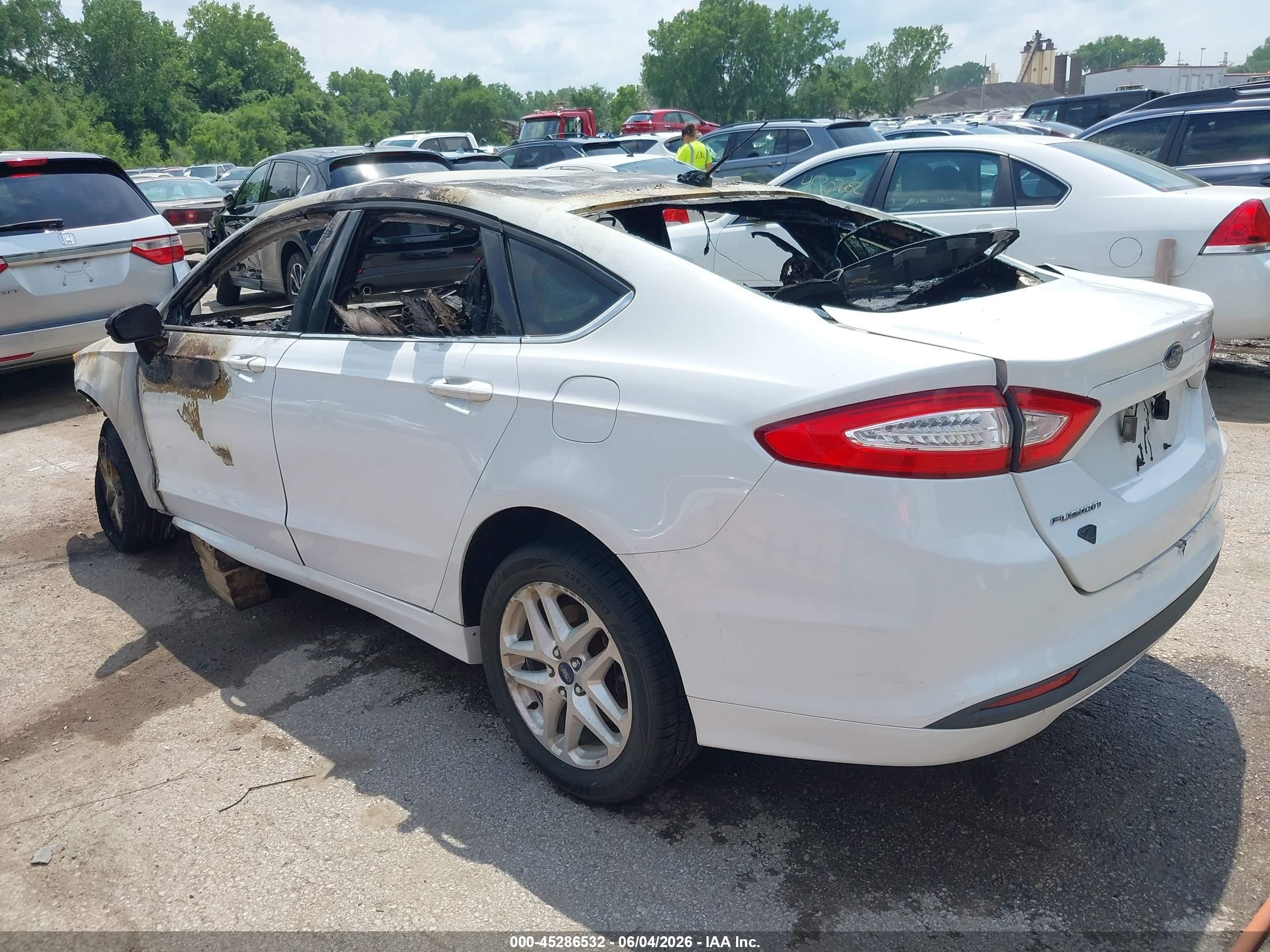 2015 Ford Fusion Se White vin: 3FA6P0H70FR239280