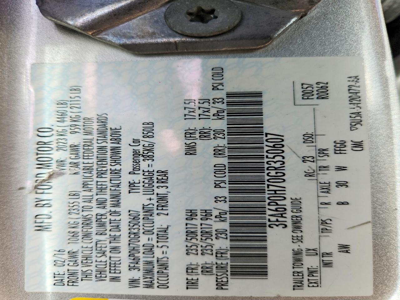 2016 Ford Fusion Se Silver vin: 3FA6P0H70GR350607