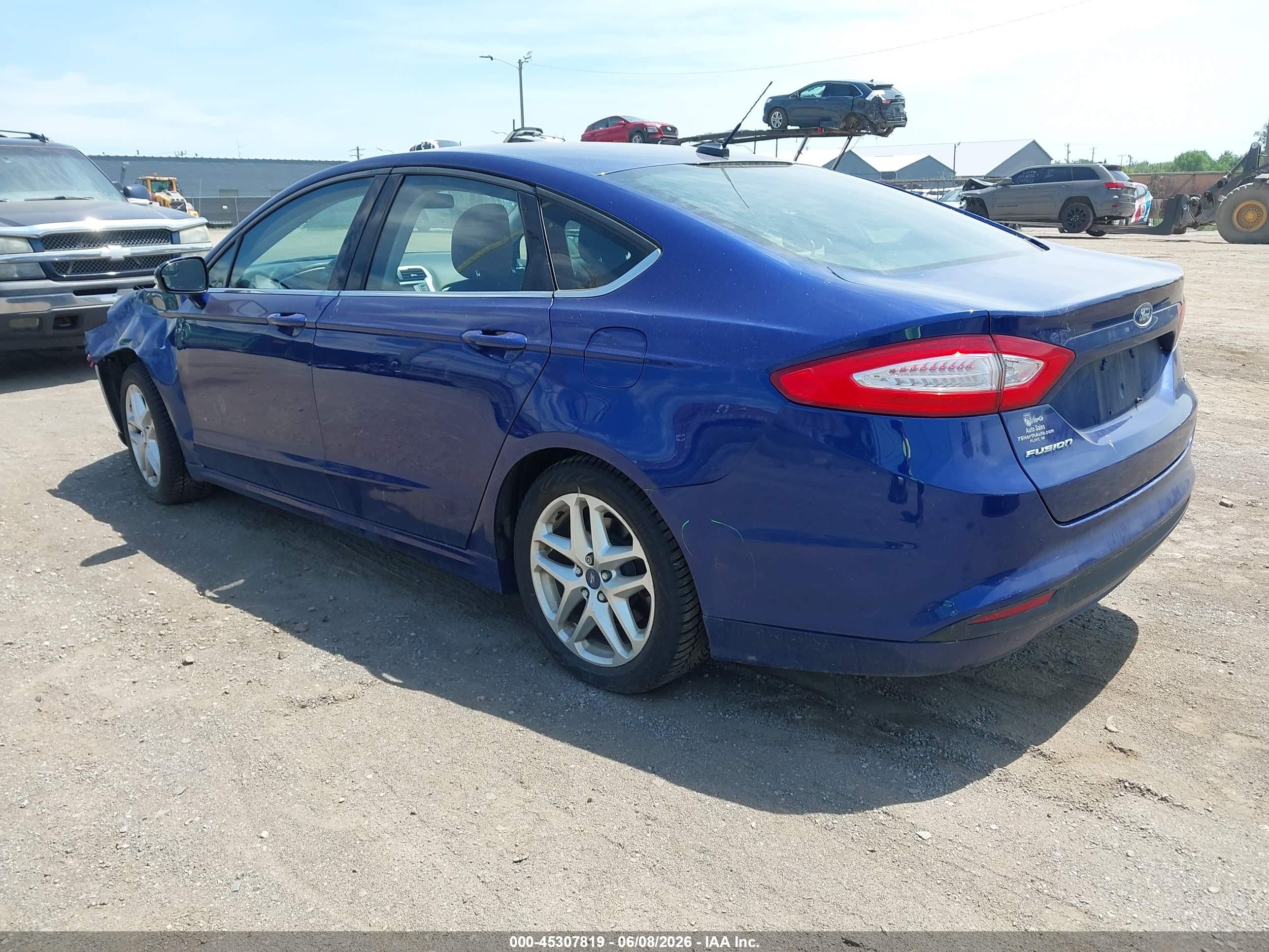2013 Ford Fusion Se Blue vin: 3FA6P0H71DR104418