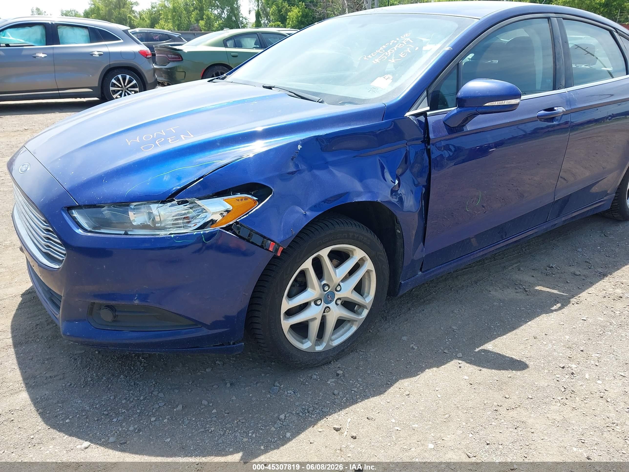 2013 Ford Fusion Se Blue vin: 3FA6P0H71DR104418