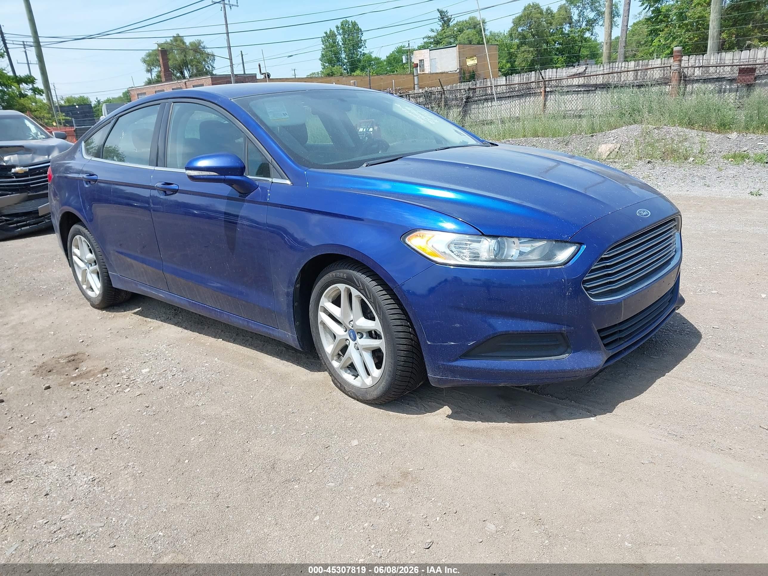 2013 Ford Fusion Se Blue vin: 3FA6P0H71DR104418
