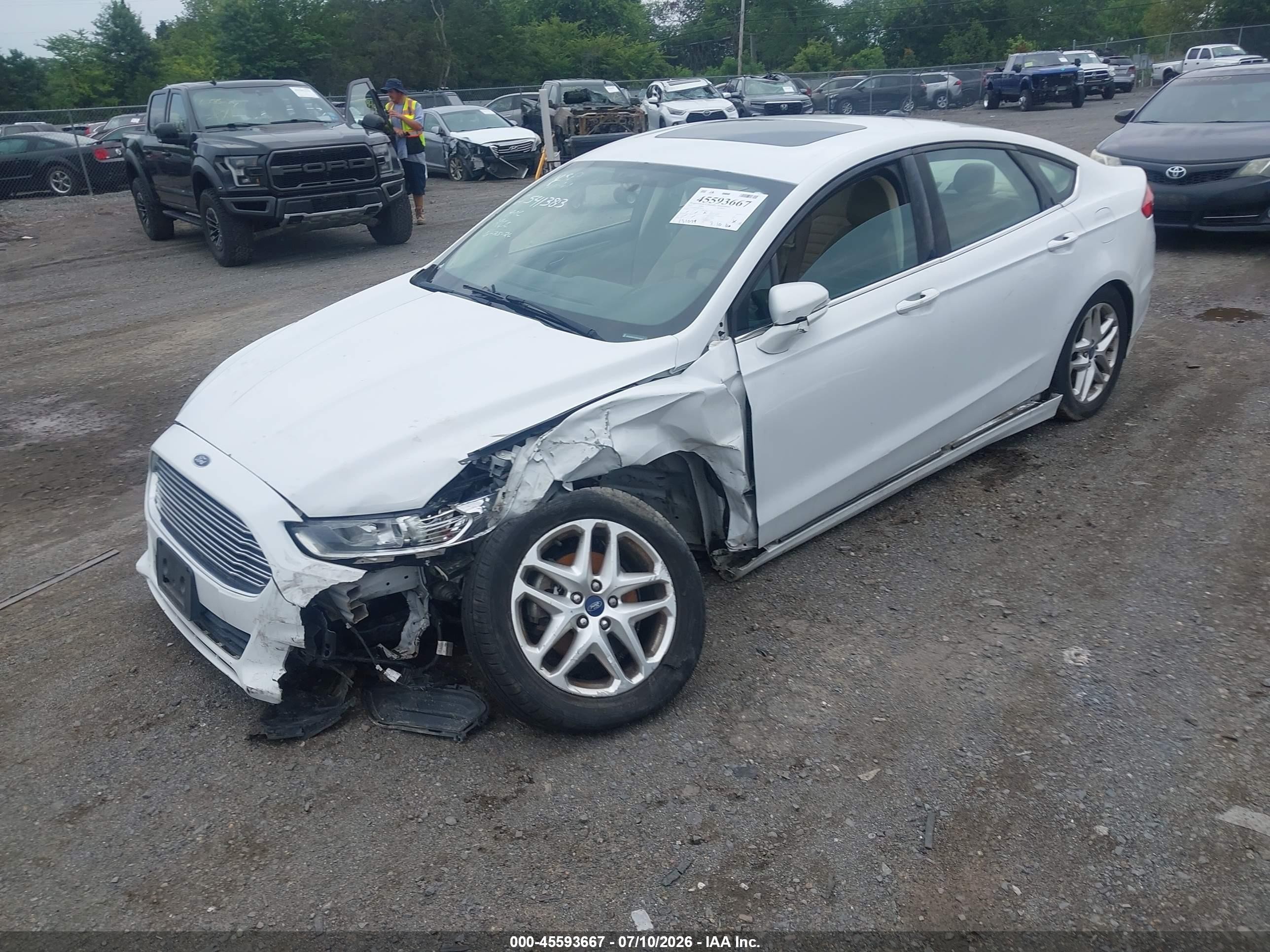 2013 Ford Fusion Se White vin: 3FA6P0H71DR112096