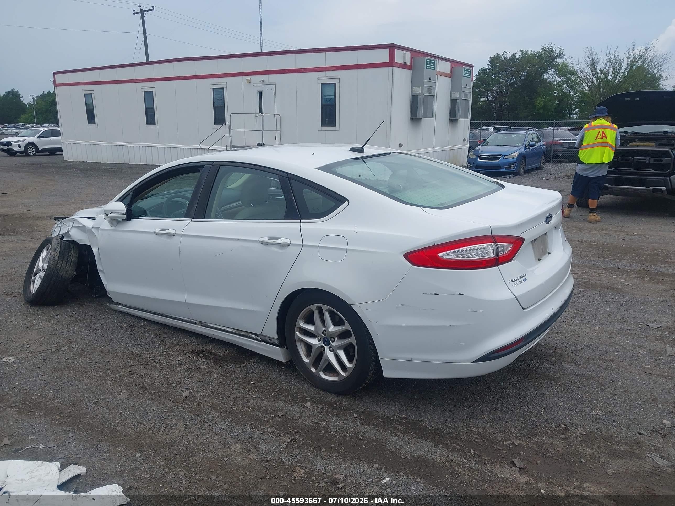 2013 Ford Fusion Se White vin: 3FA6P0H71DR112096
