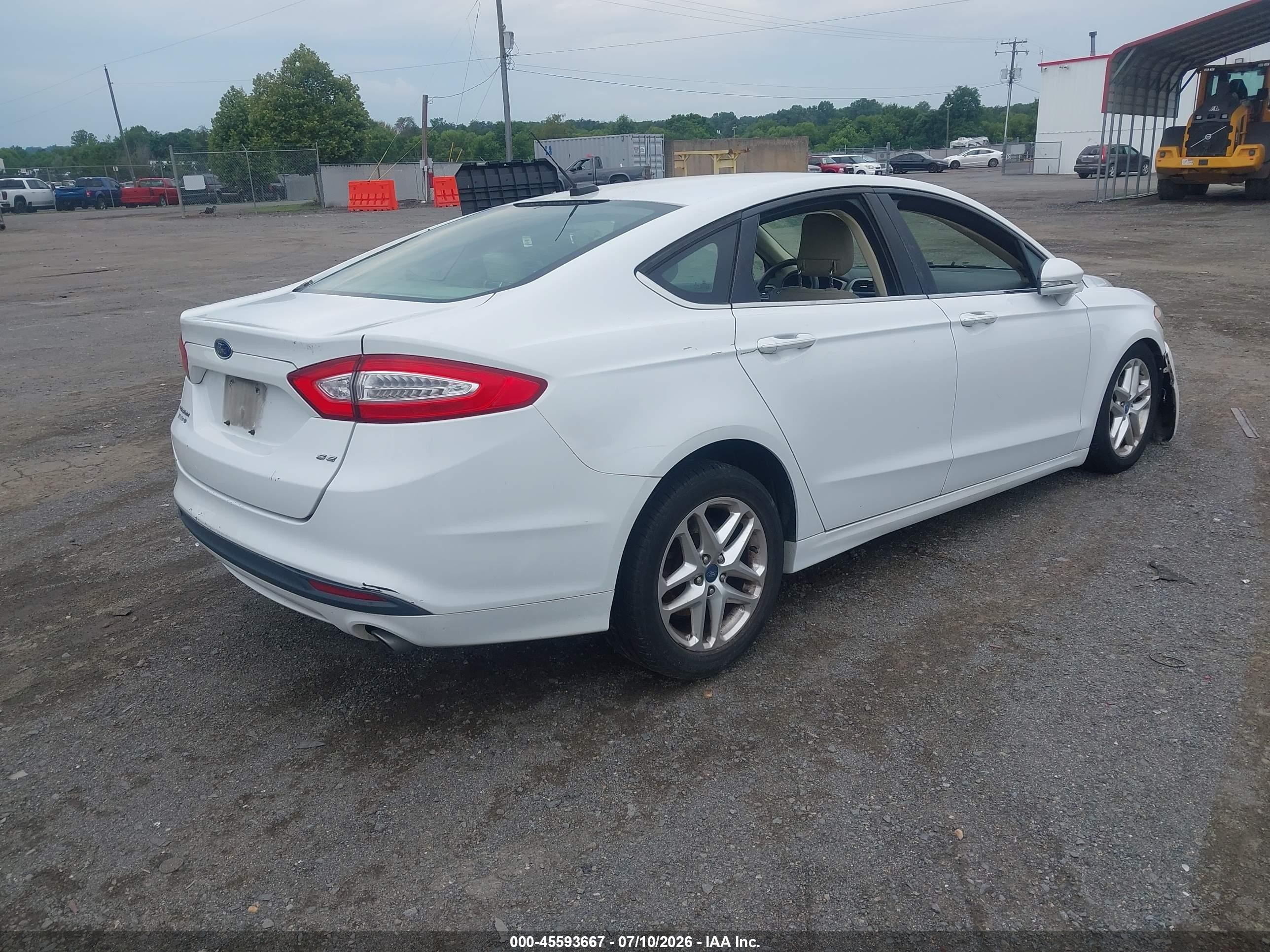 2013 Ford Fusion Se White vin: 3FA6P0H71DR112096