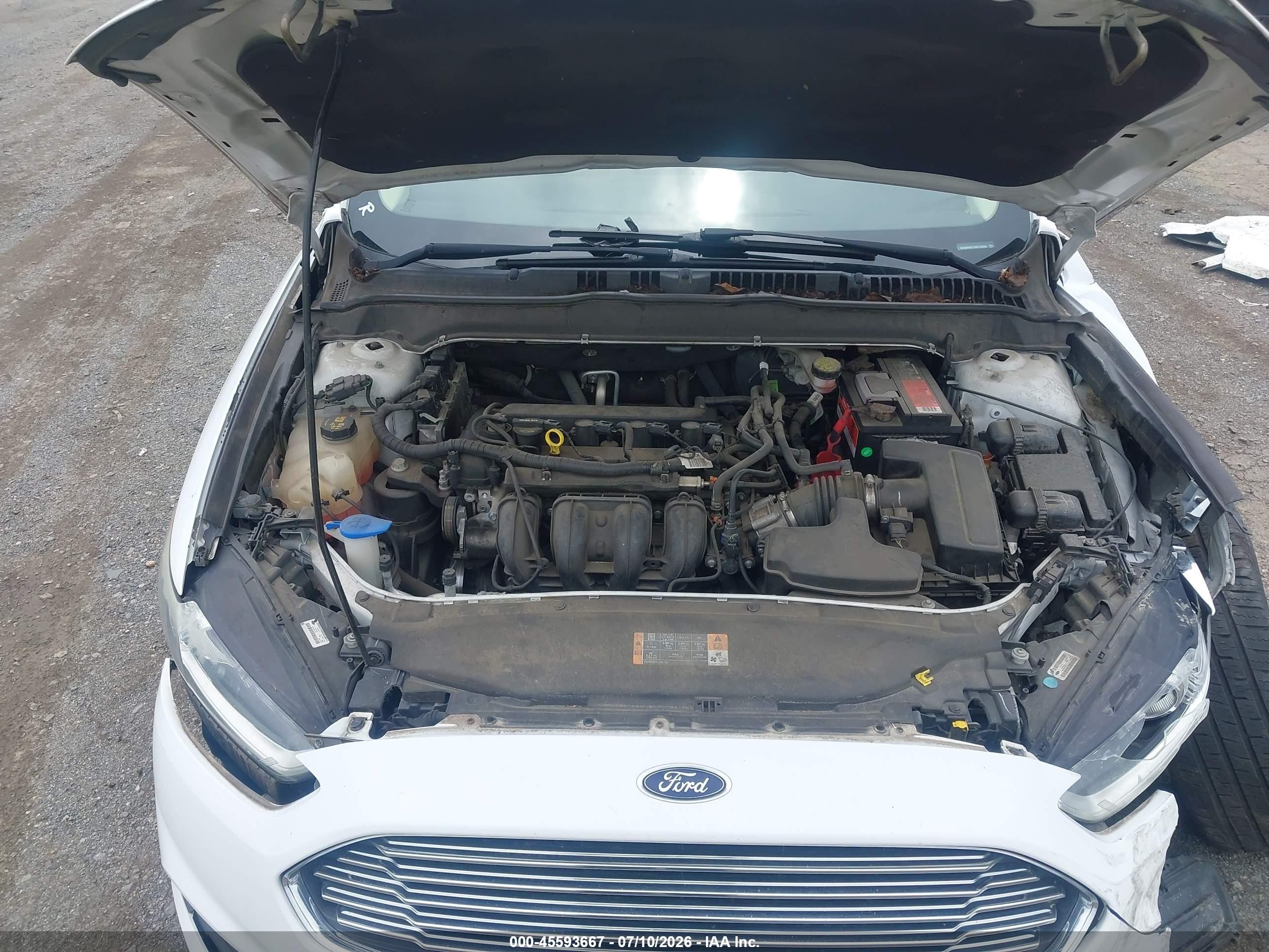 2013 Ford Fusion Se White vin: 3FA6P0H71DR112096