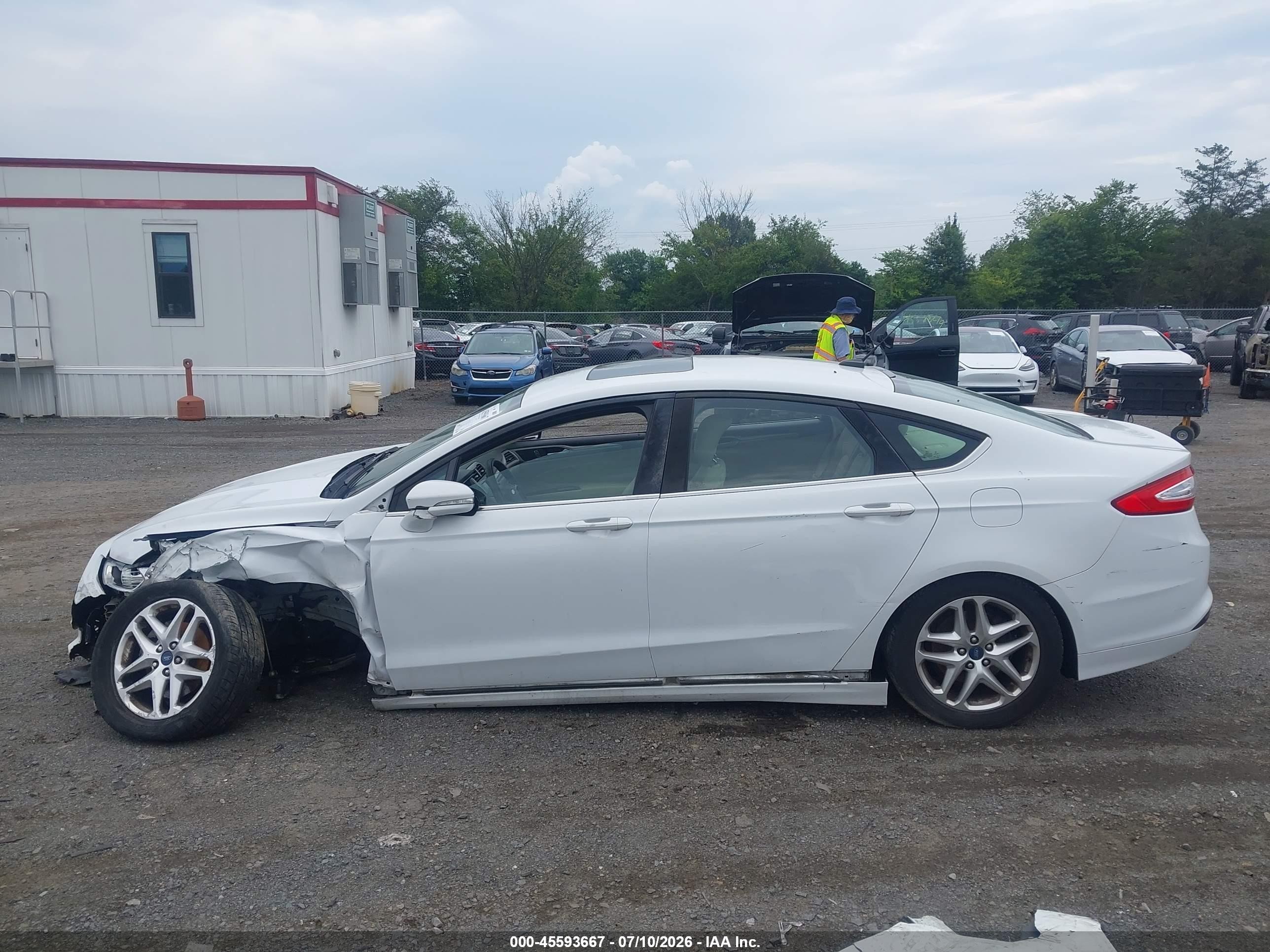 2013 Ford Fusion Se White vin: 3FA6P0H71DR112096