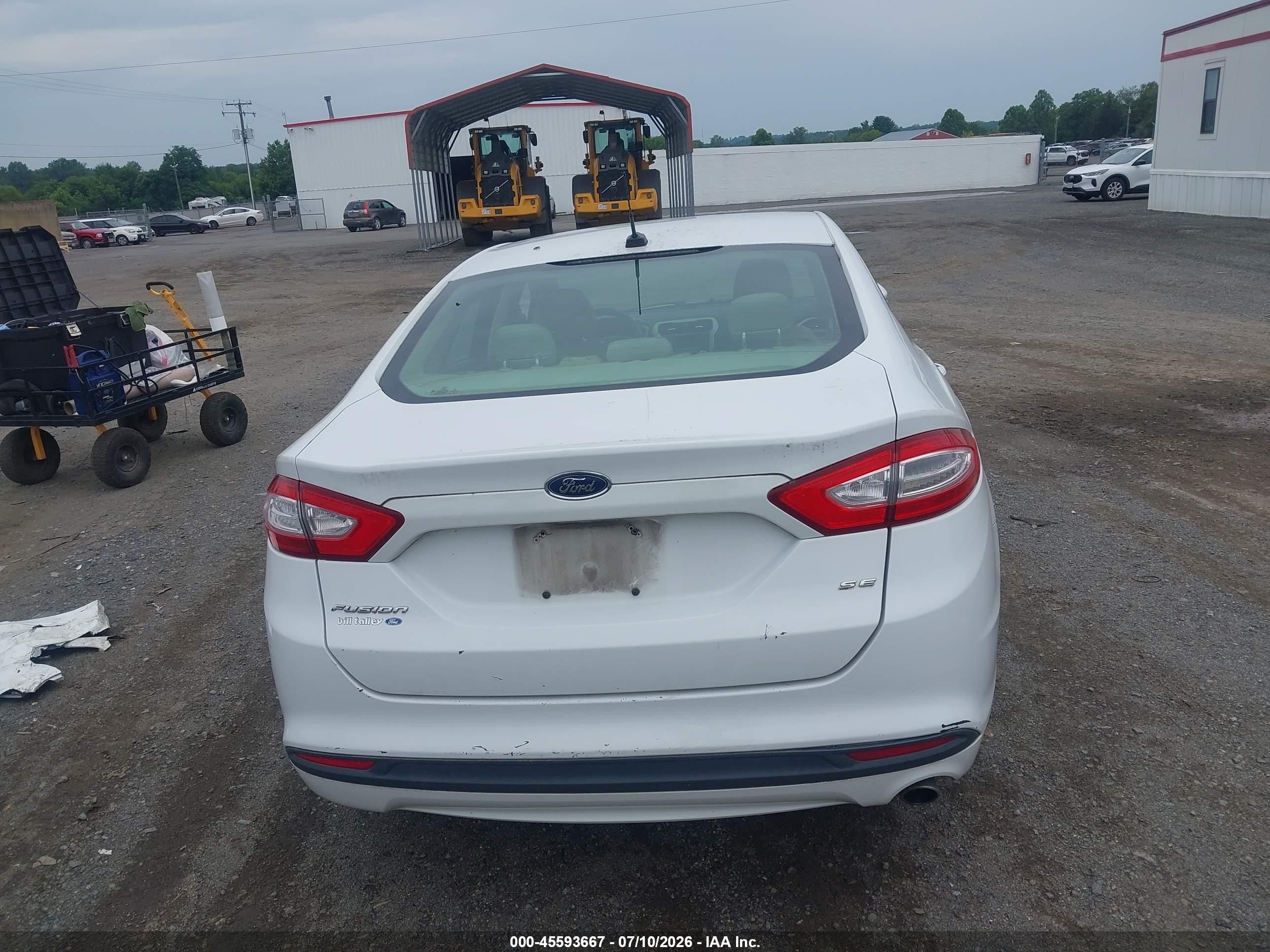 2013 Ford Fusion Se White vin: 3FA6P0H71DR112096
