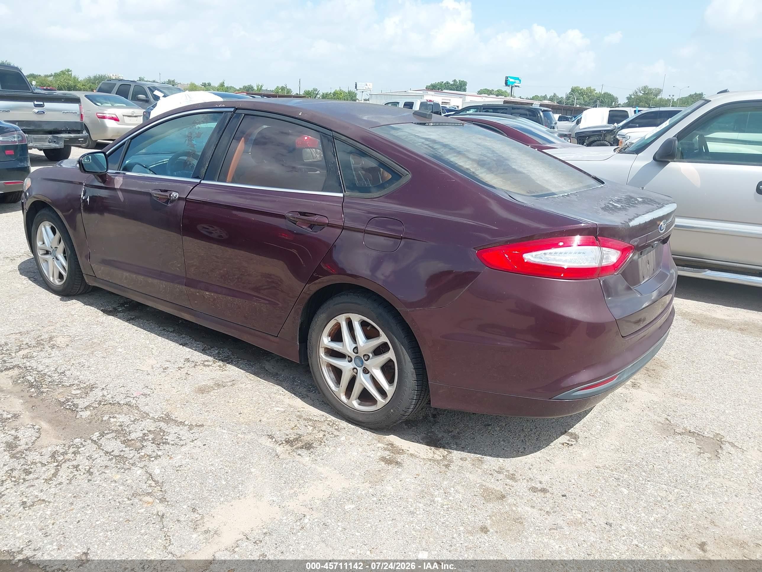 2013 Ford Fusion Se Purple vin: 3FA6P0H71DR130761