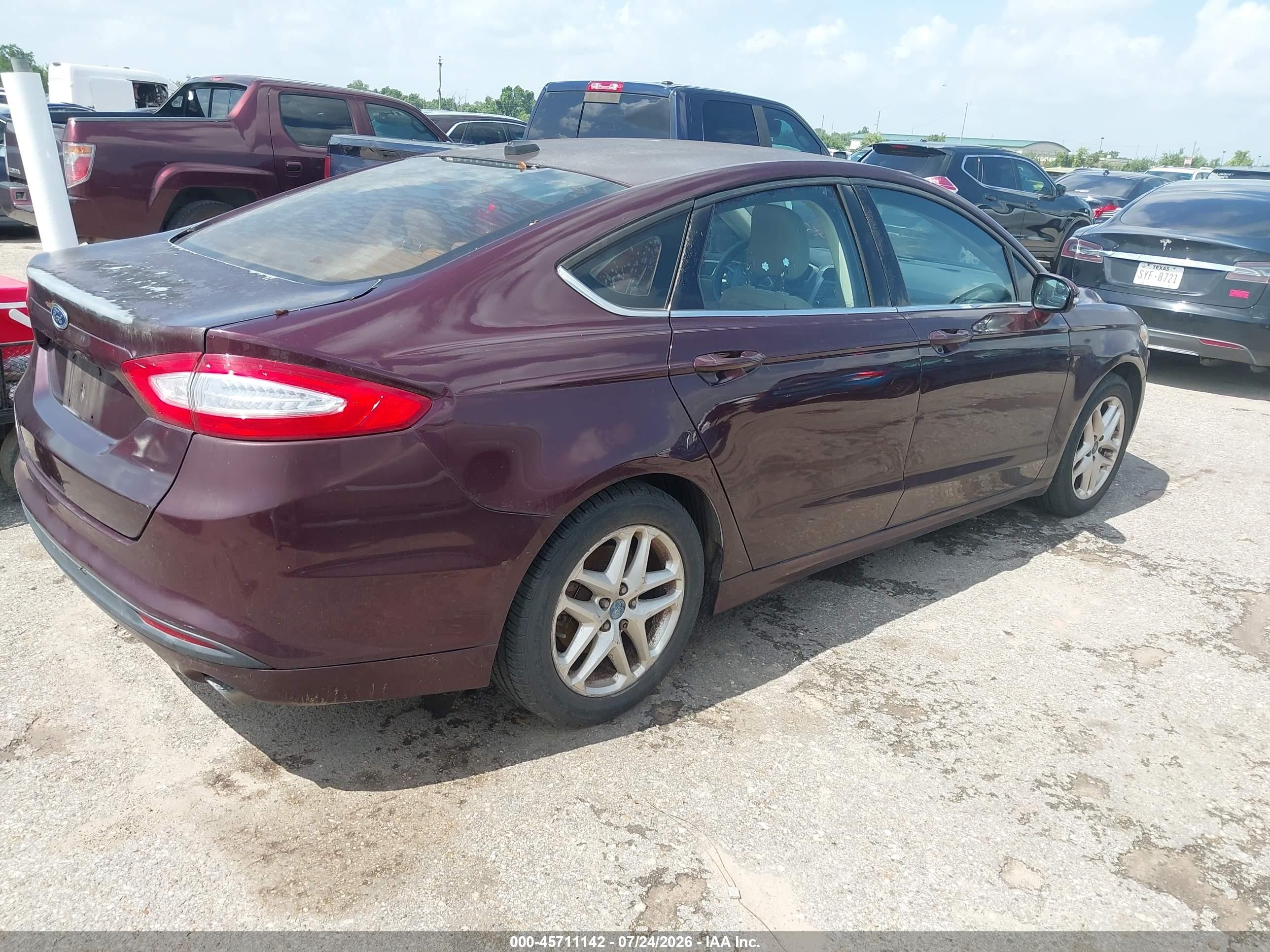 2013 Ford Fusion Se Purple vin: 3FA6P0H71DR130761