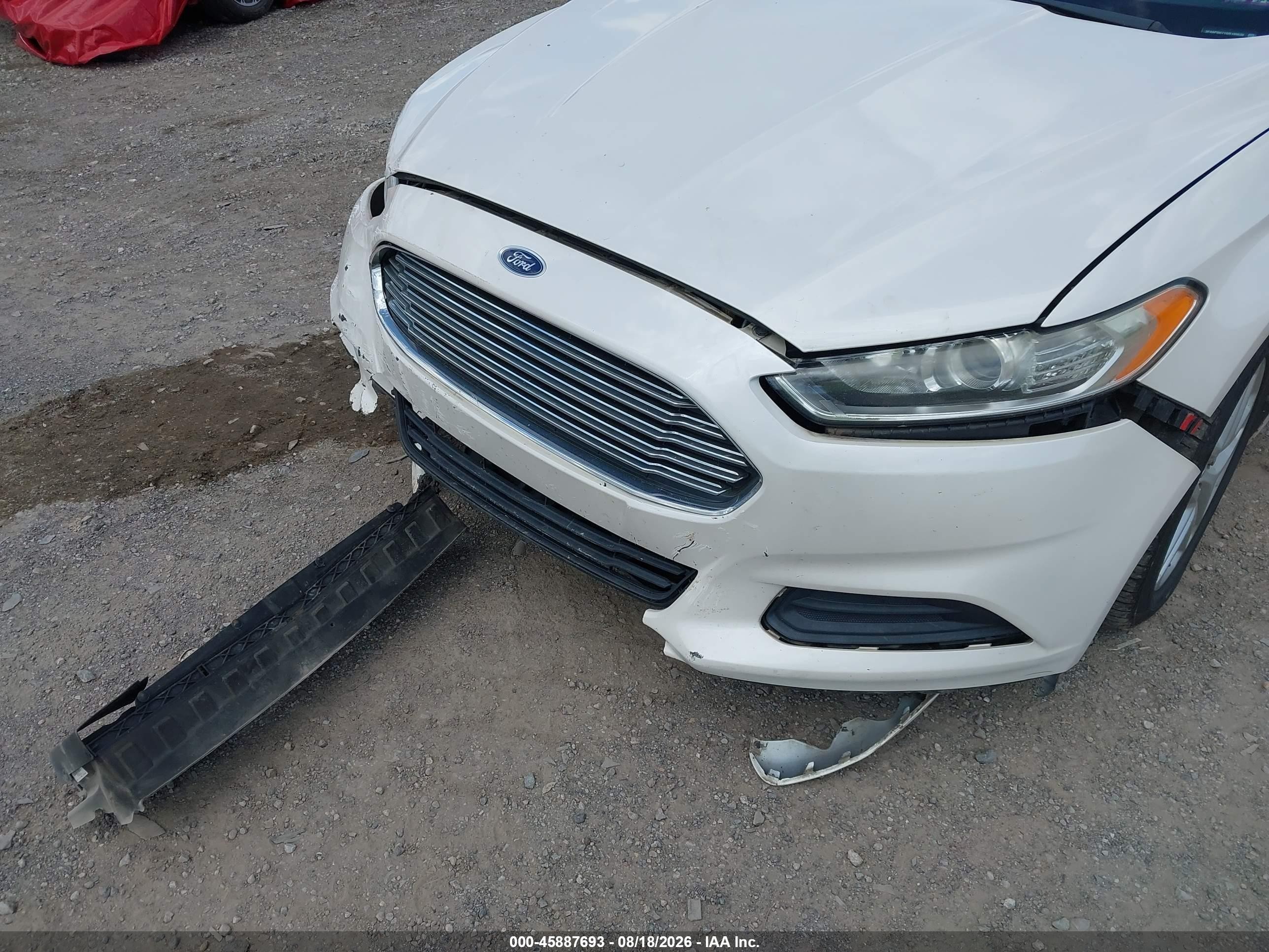 2013 Ford Fusion Se White vin: 3FA6P0H71DR199630