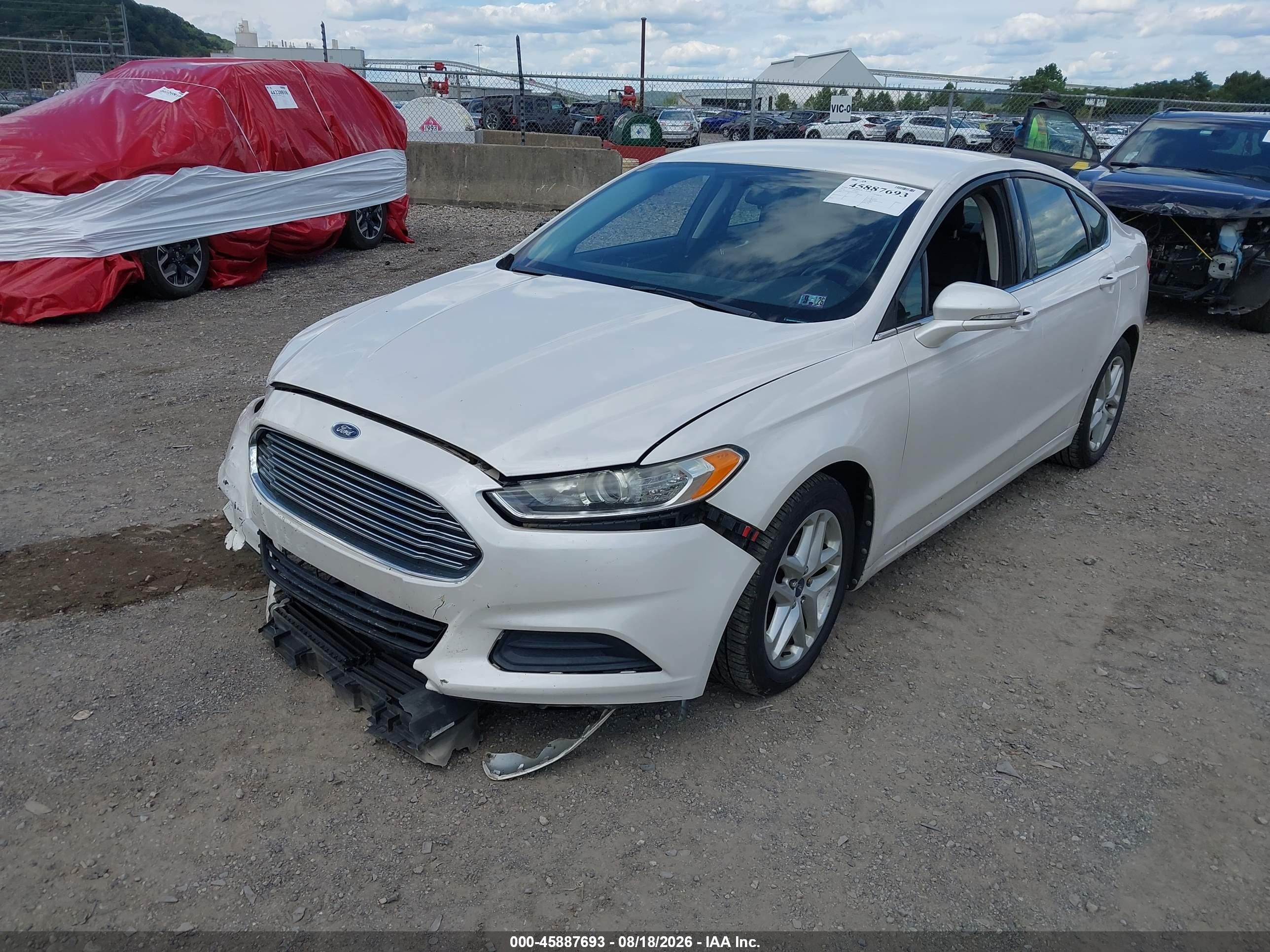 2013 Ford Fusion Se White vin: 3FA6P0H71DR199630