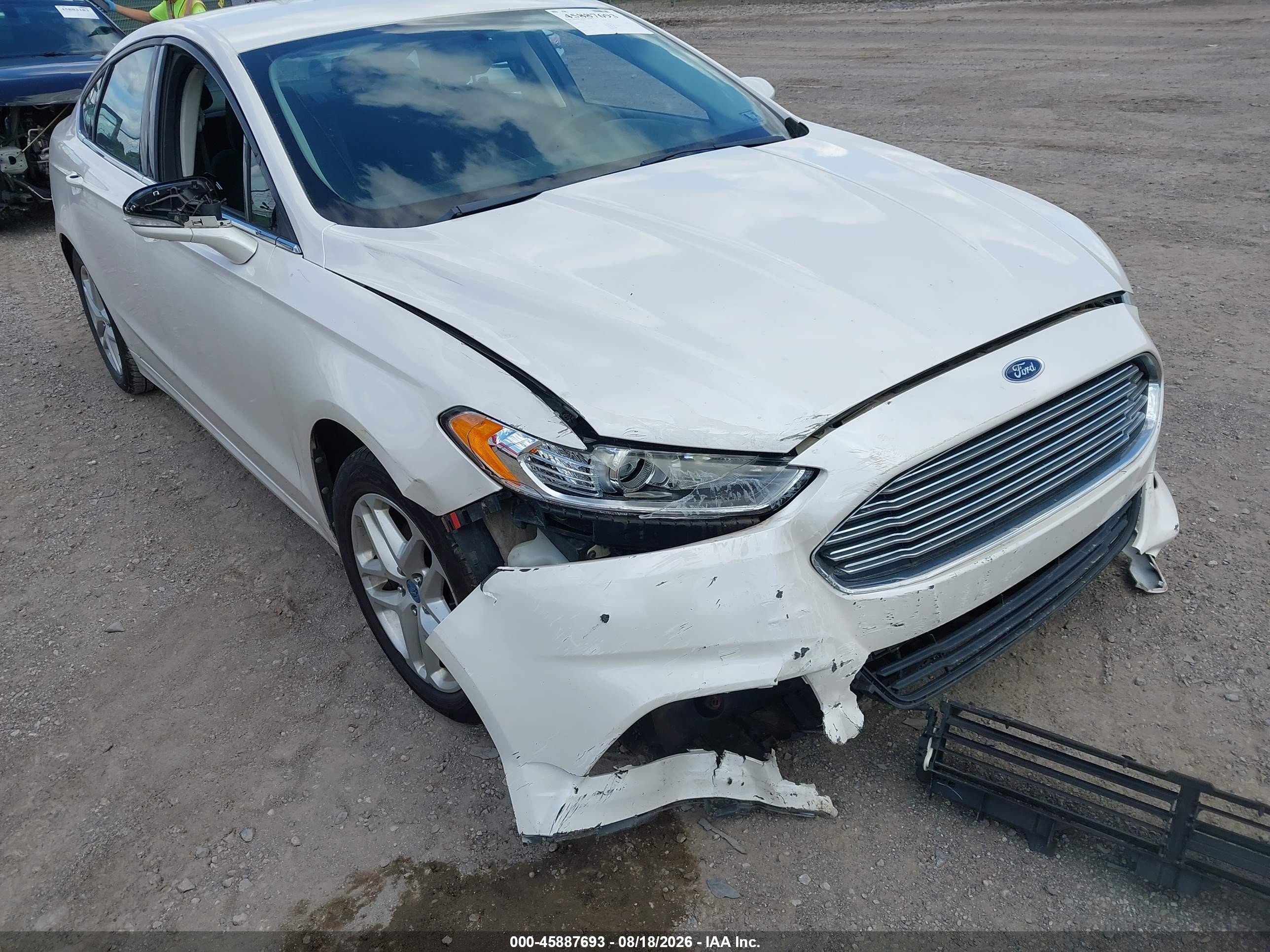2013 Ford Fusion Se White vin: 3FA6P0H71DR199630
