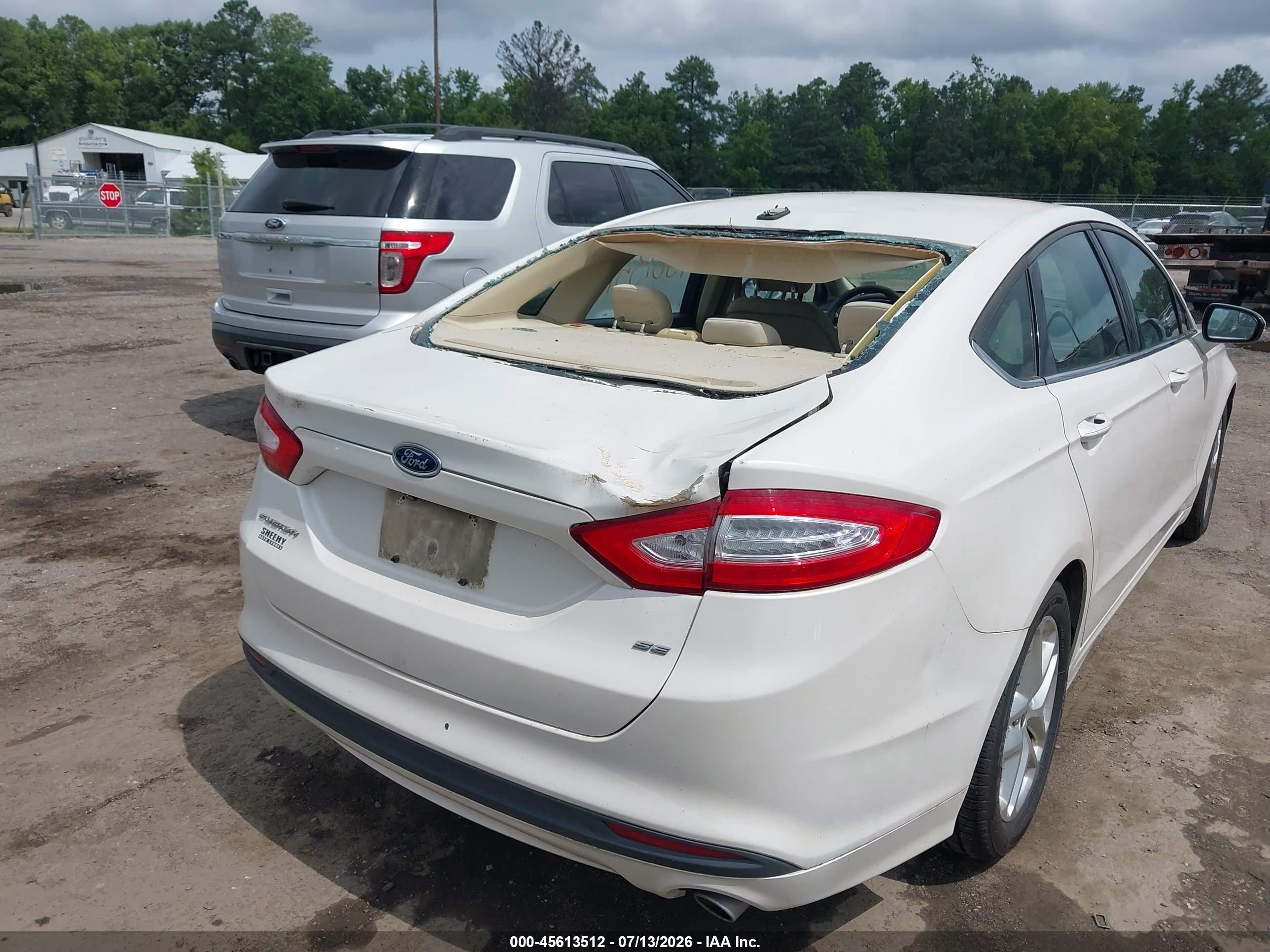 2013 Ford Fusion Se White vin: 3FA6P0H71DR212313