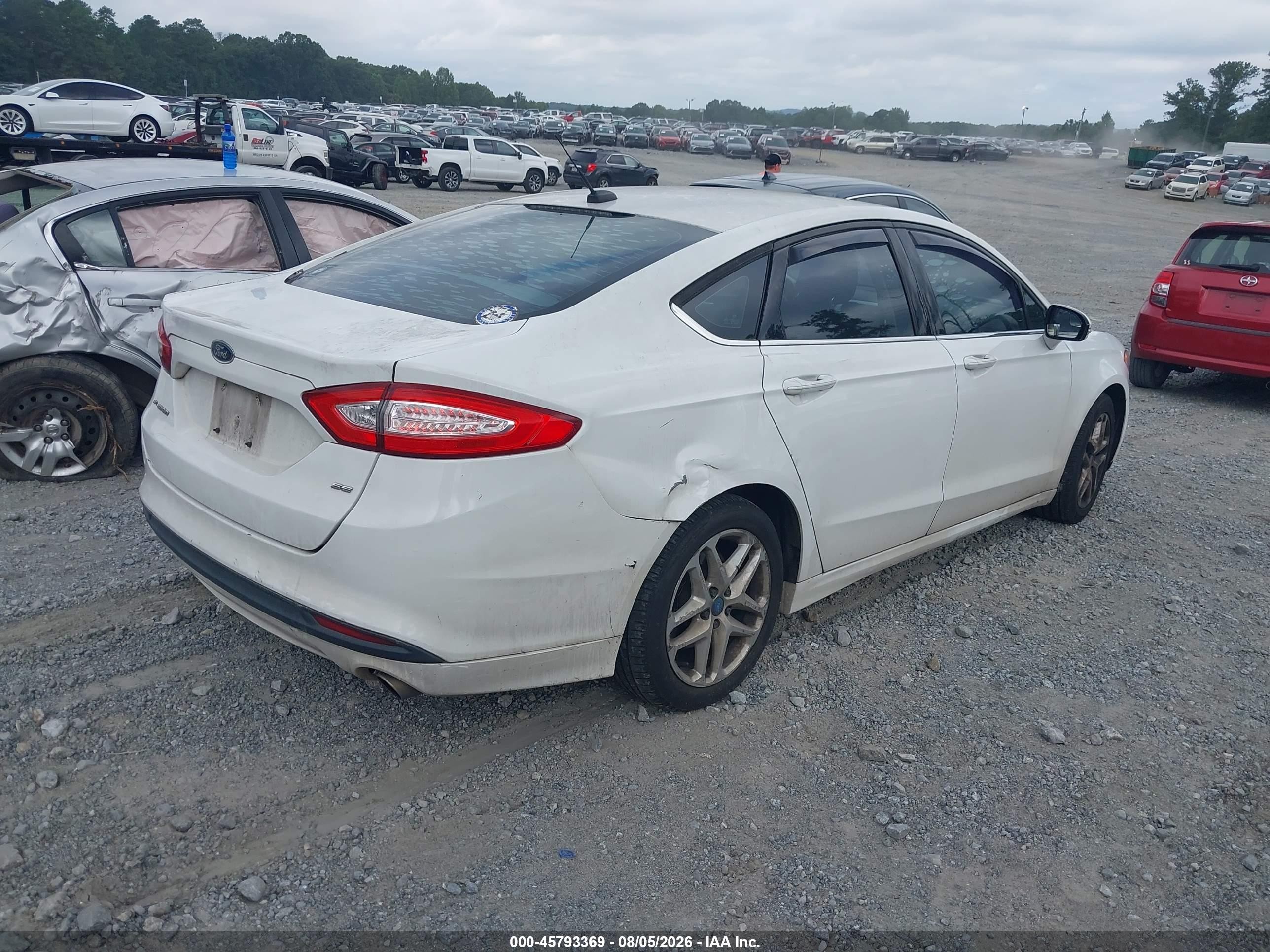 2013 Ford Fusion Se White vin: 3FA6P0H71DR249801