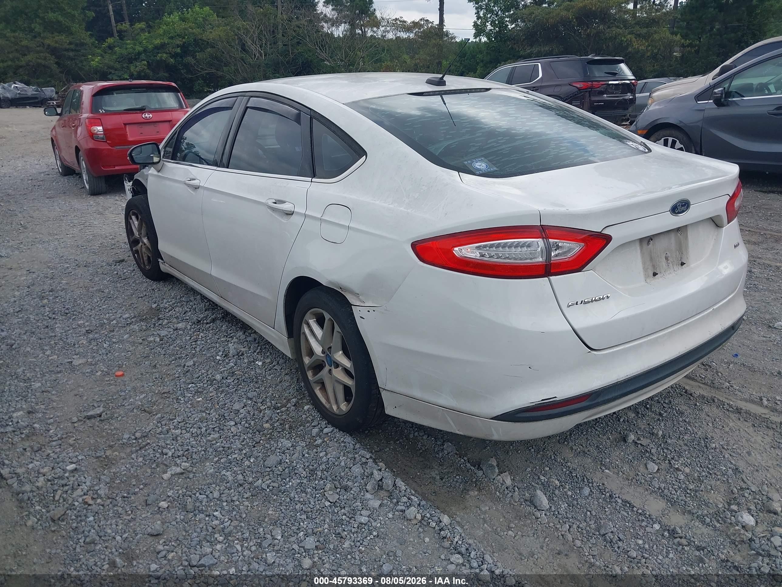 2013 Ford Fusion Se White vin: 3FA6P0H71DR249801