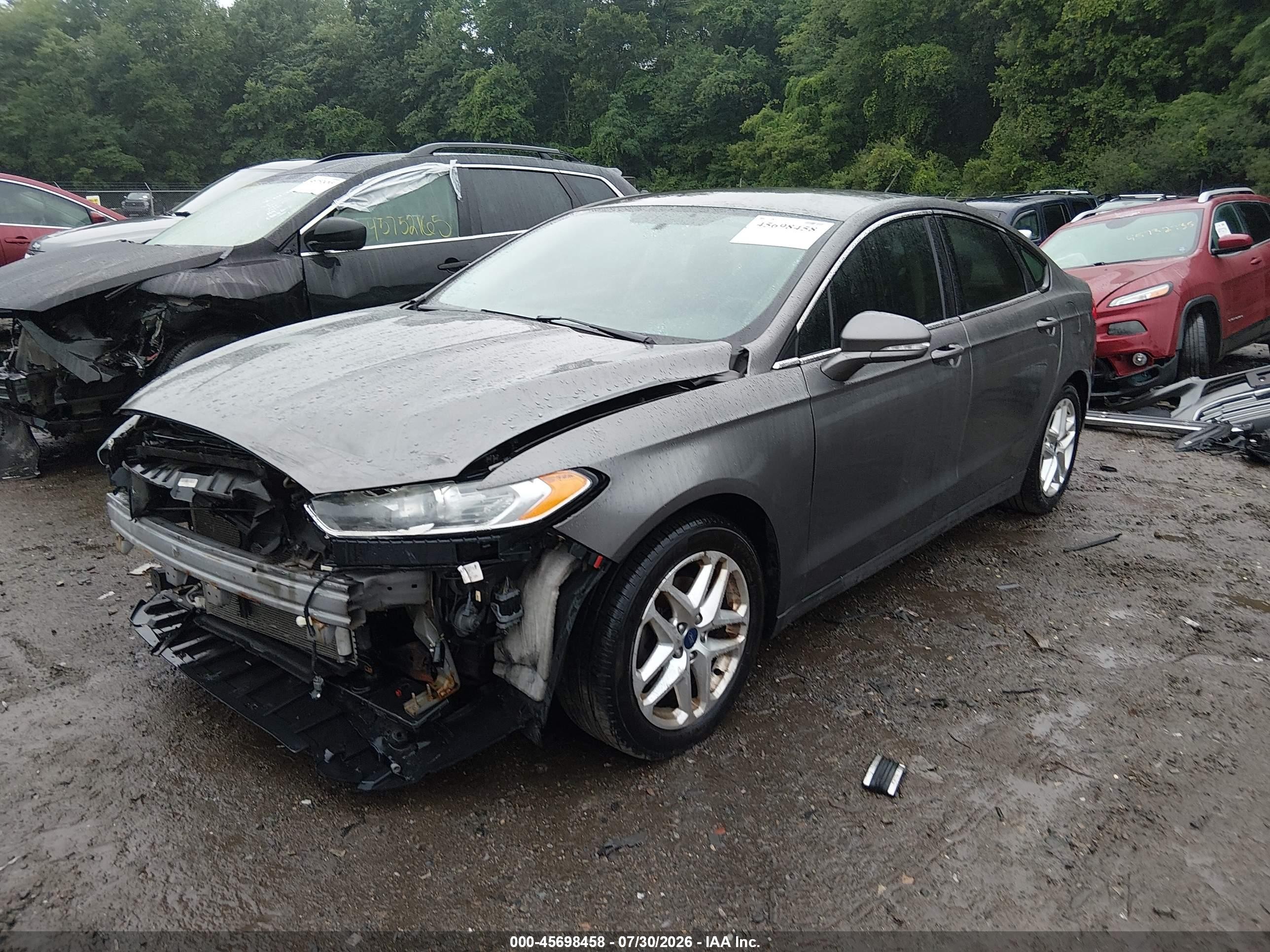 2013 Ford Fusion Se Gray vin: 3FA6P0H71DR280773