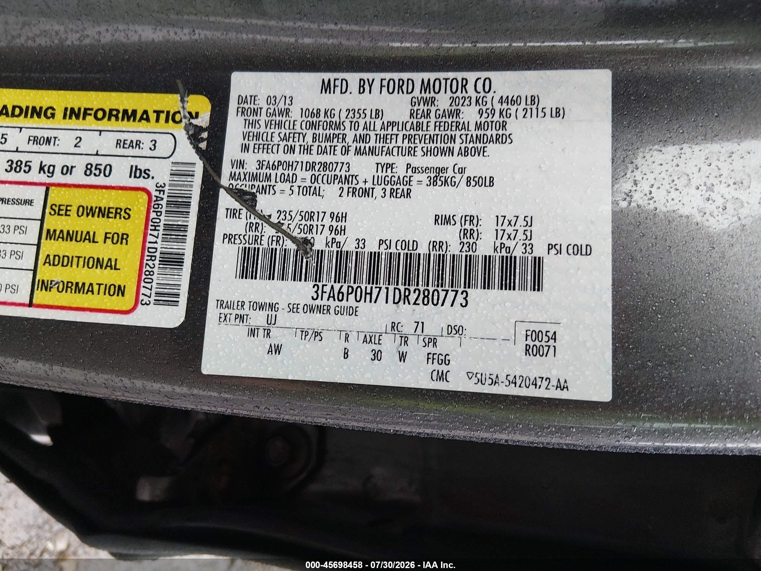 2013 Ford Fusion Se Gray vin: 3FA6P0H71DR280773