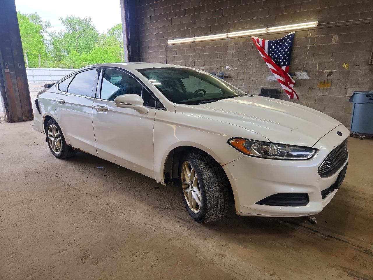 2013 Ford Fusion Se White vin: 3FA6P0H71DR295807