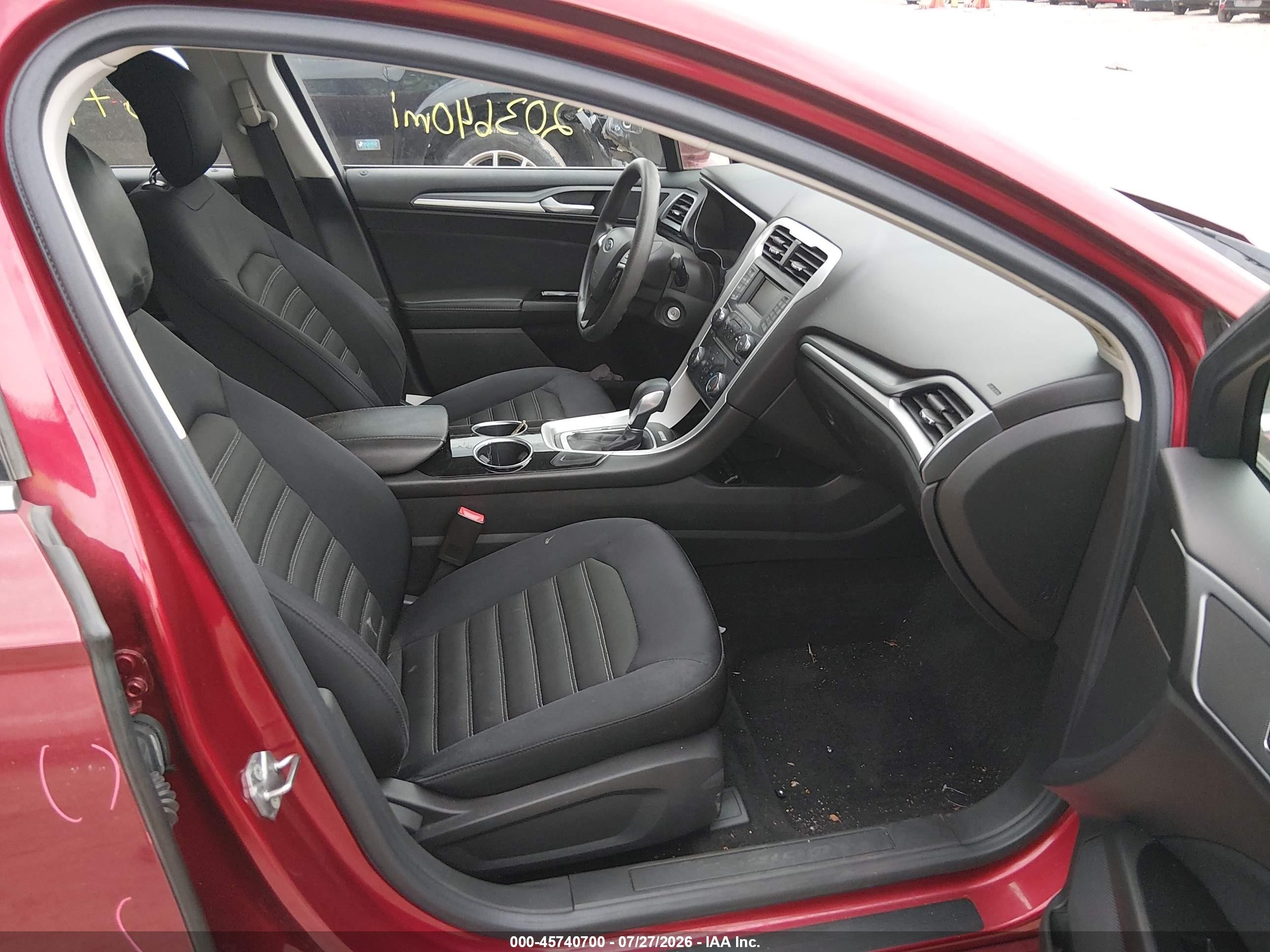 2013 Ford Fusion Se Burgundy vin: 3FA6P0H71DR319765