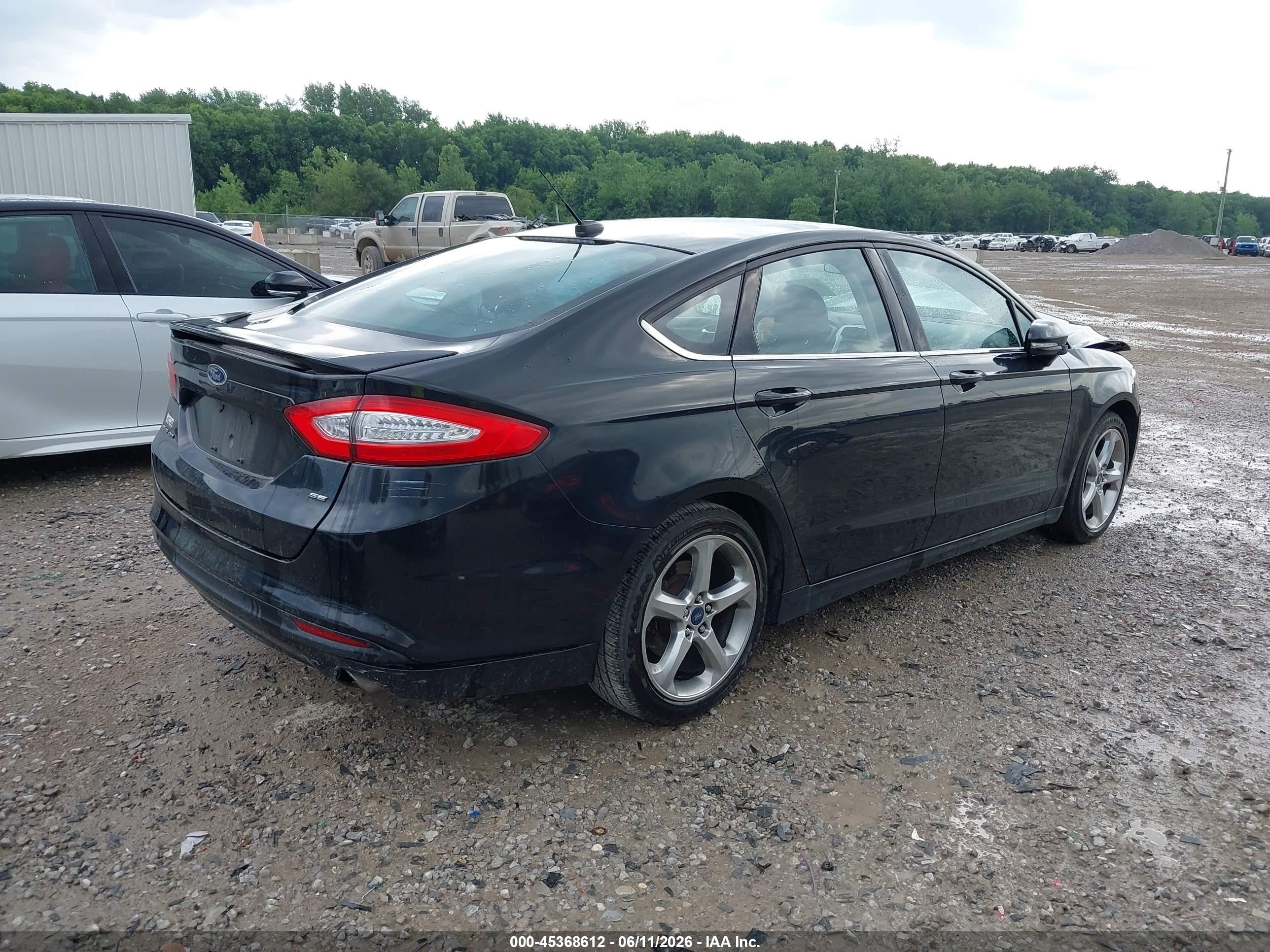 2013 Ford Fusion Se Black vin: 3FA6P0H71DR321905