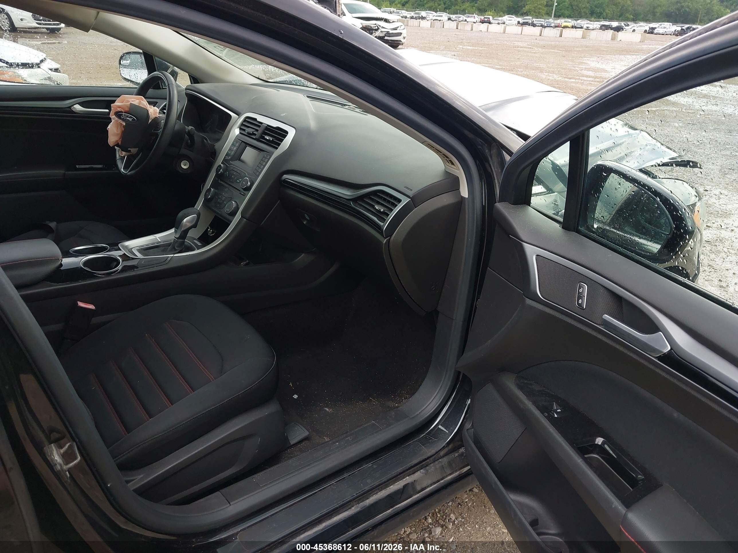 2013 Ford Fusion Se Black vin: 3FA6P0H71DR321905