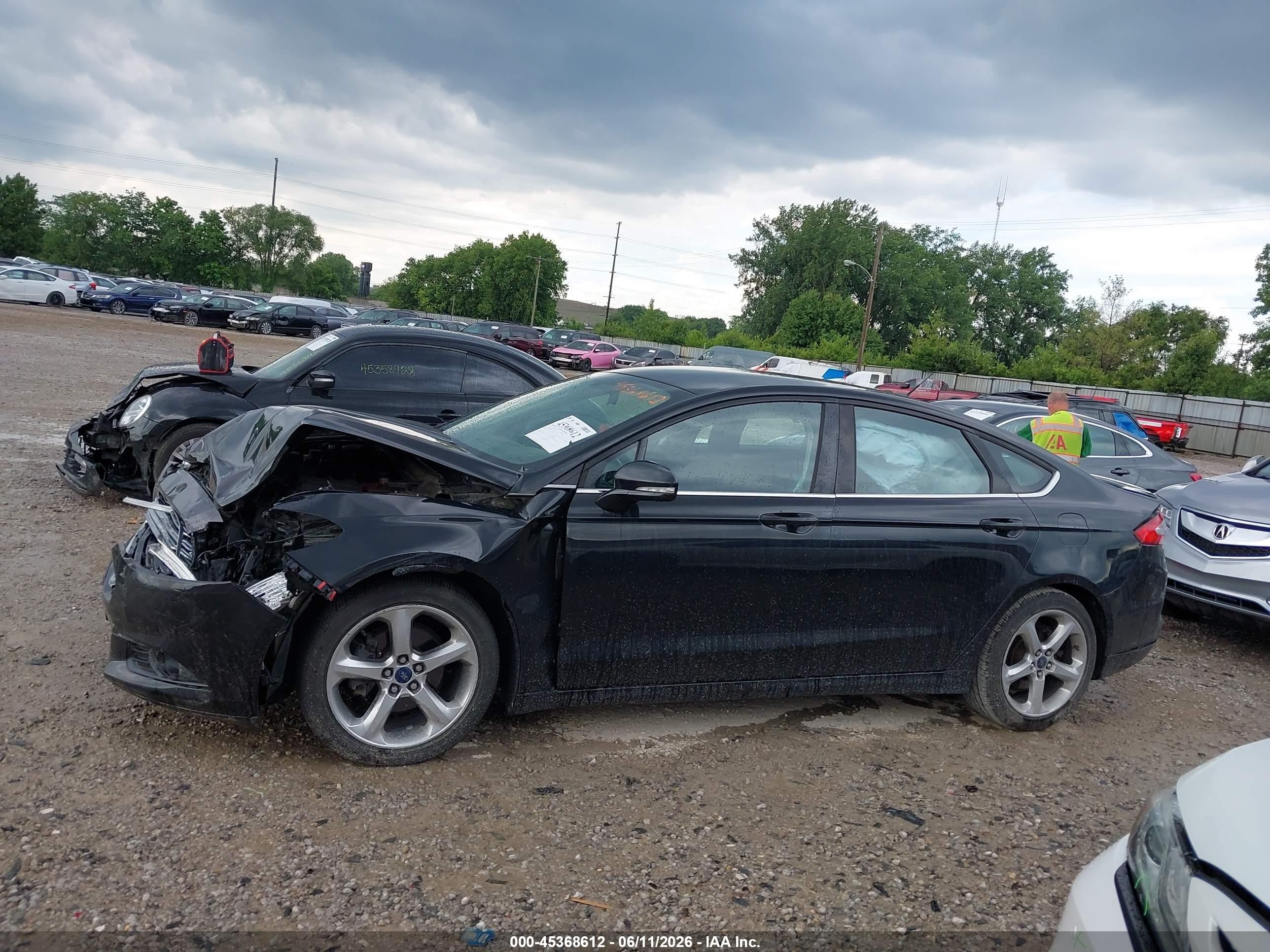 2013 Ford Fusion Se Black vin: 3FA6P0H71DR321905