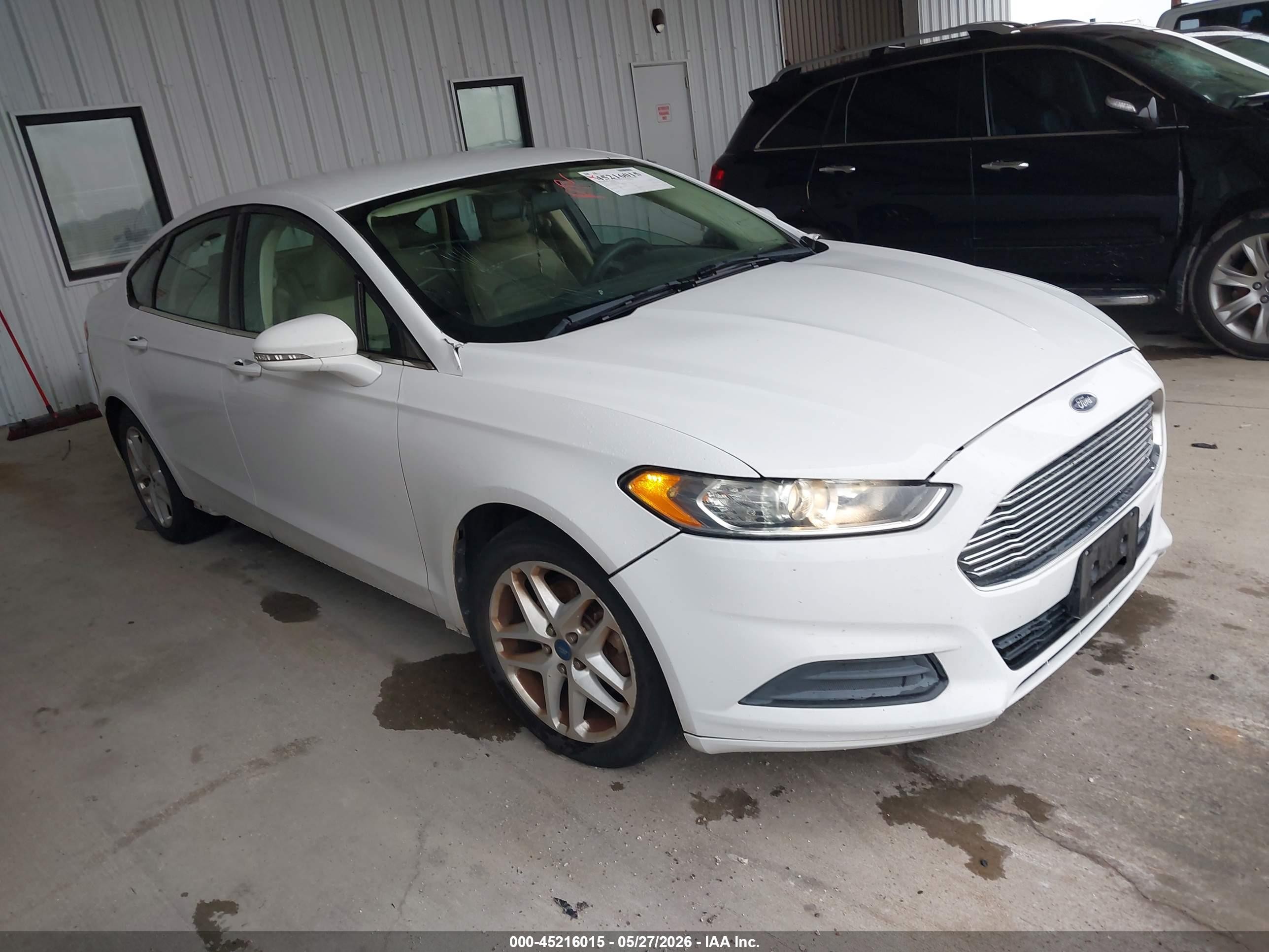 2013 Ford Fusion Se White vin: 3FA6P0H71DR342558