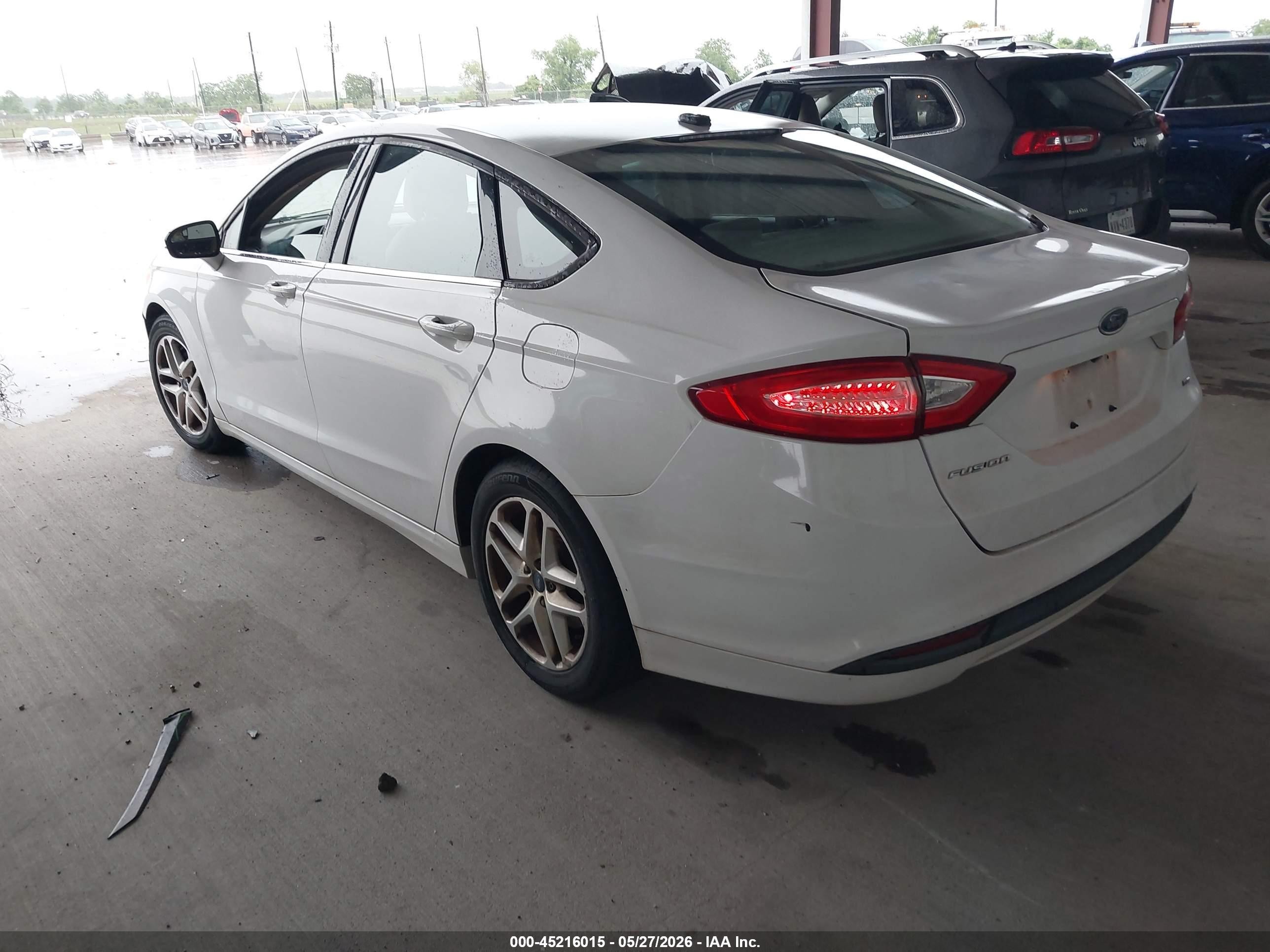 2013 Ford Fusion Se White vin: 3FA6P0H71DR342558