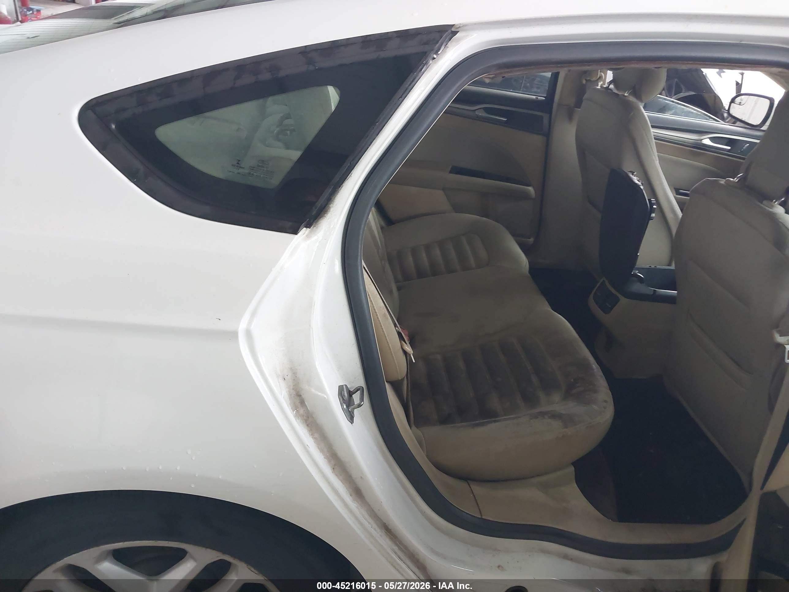 2013 Ford Fusion Se White vin: 3FA6P0H71DR342558