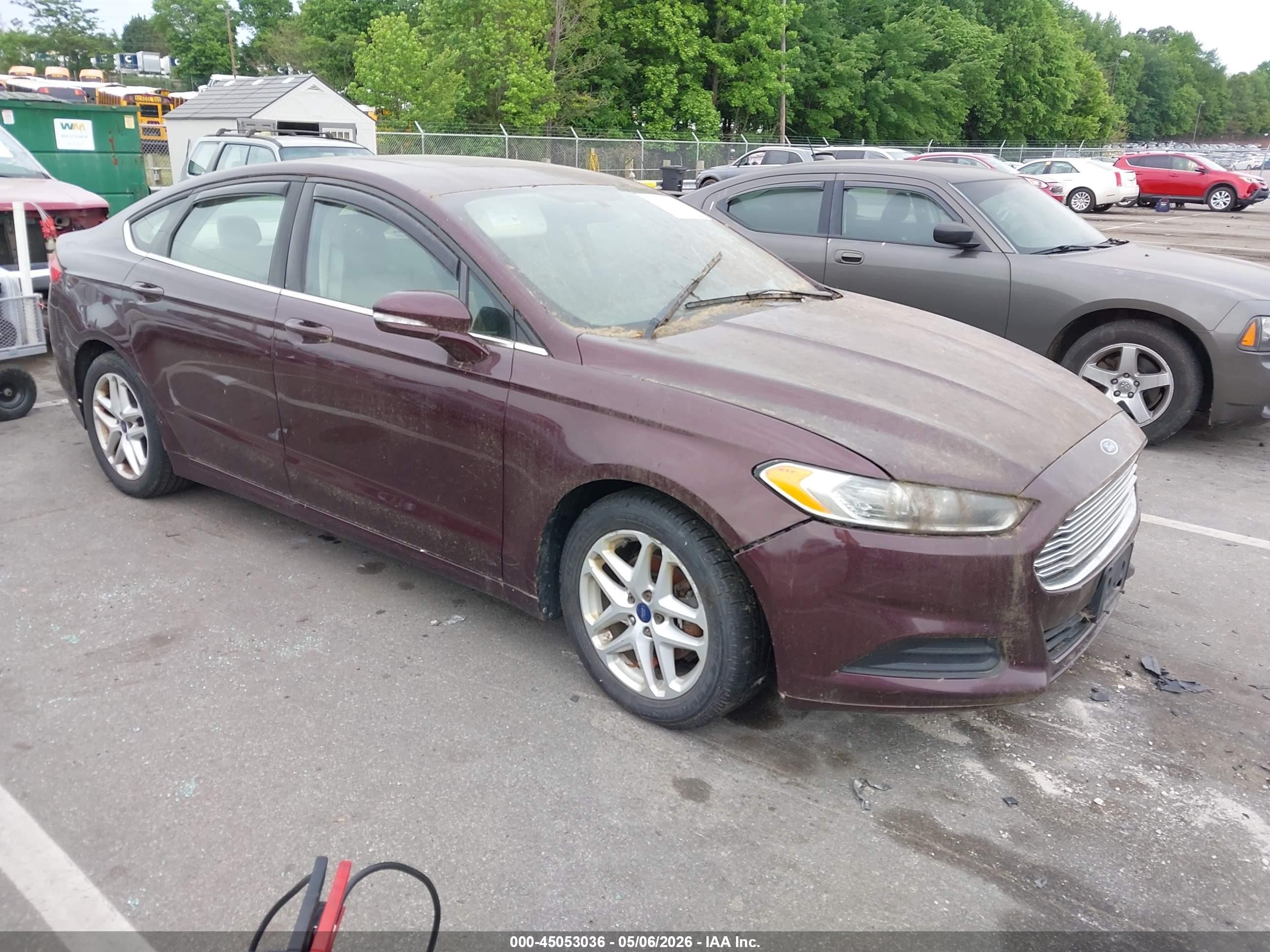 2013 Ford Fusion Se Бордовый vin: 3FA6P0H71DR381554