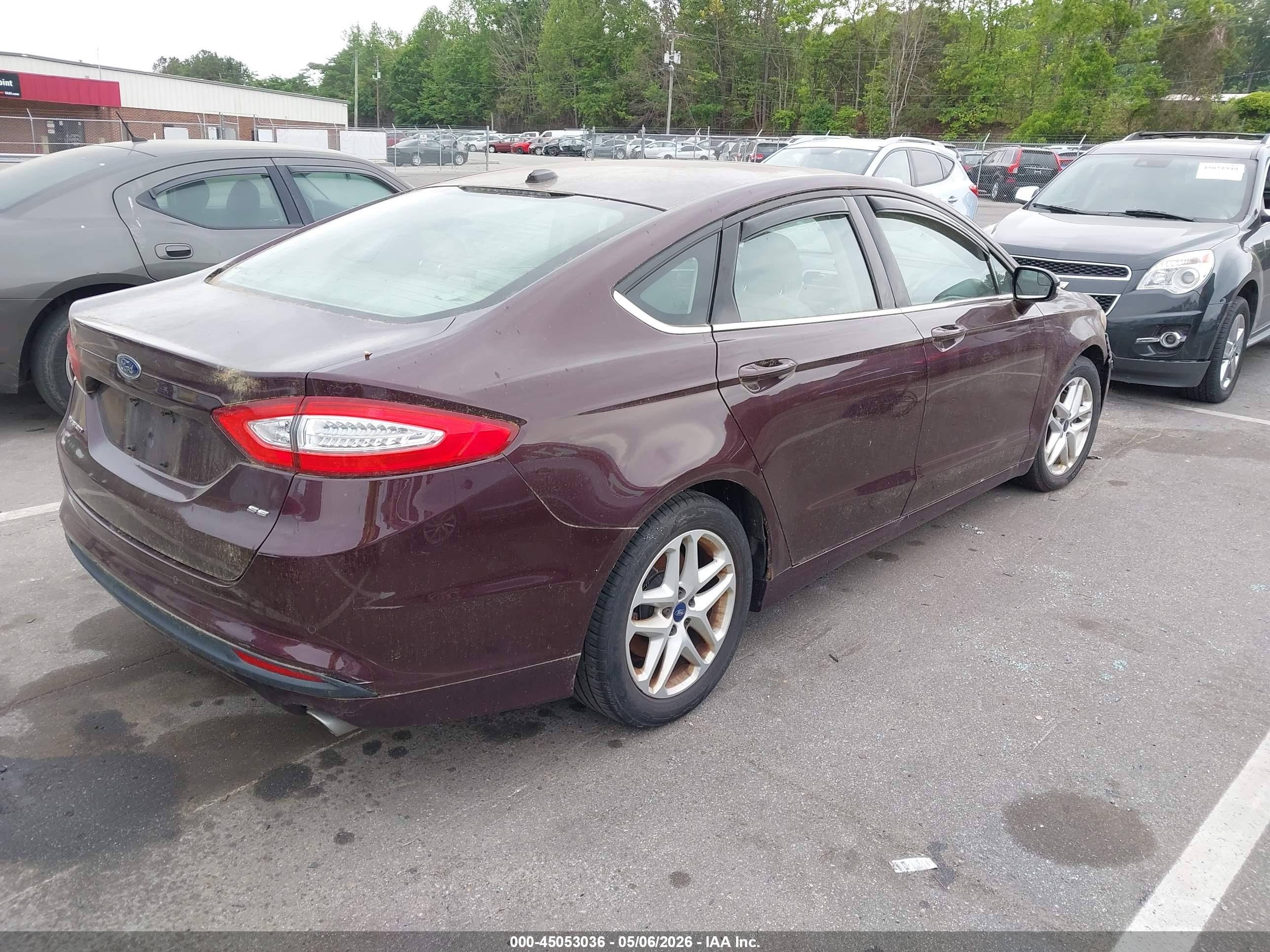 2013 Ford Fusion Se Бордовый vin: 3FA6P0H71DR381554