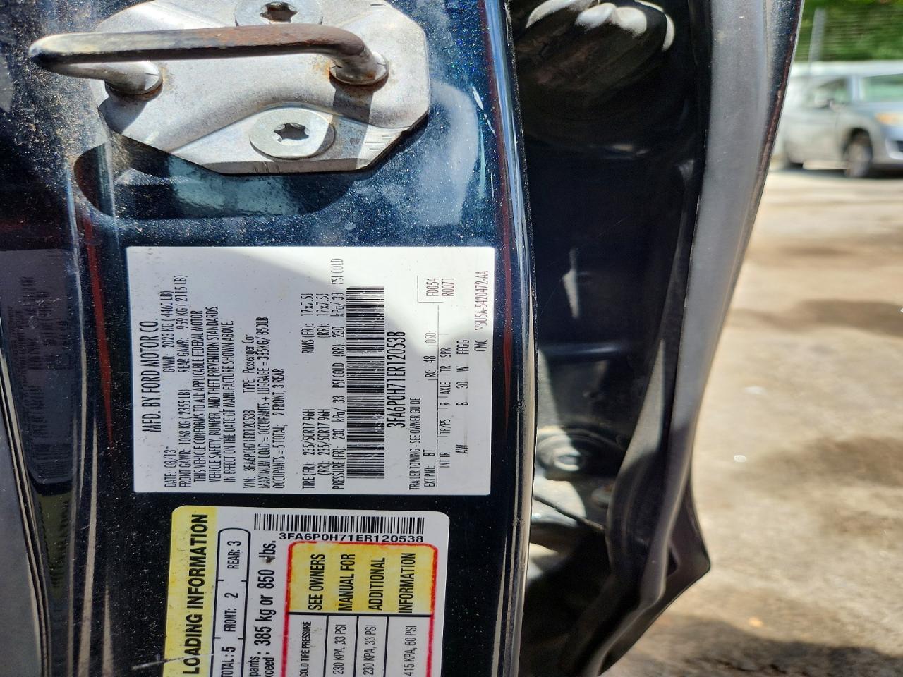 2014 Ford Fusion Se Black vin: 3FA6P0H71ER120538