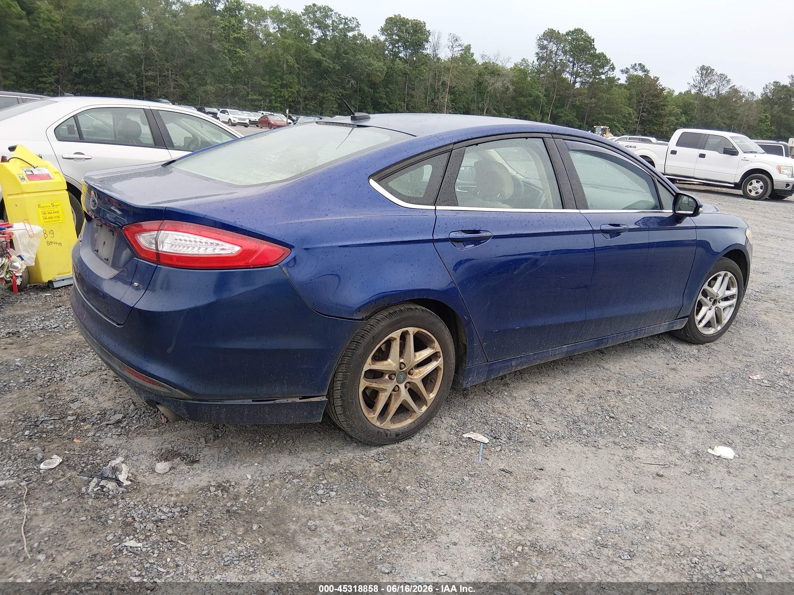 2014 Ford Fusion Se Blue vin: 3FA6P0H71ER130972