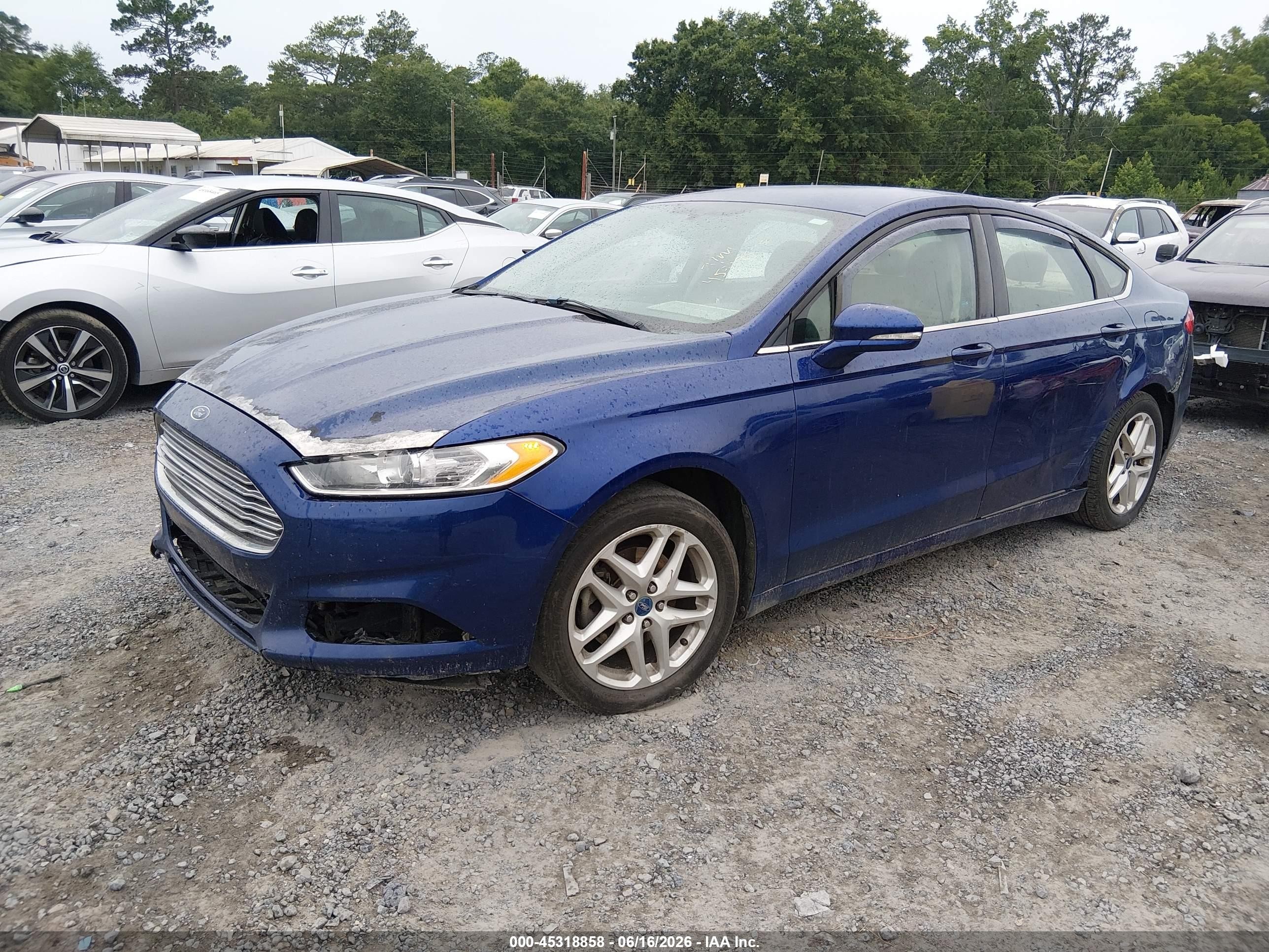 2014 Ford Fusion Se Blue vin: 3FA6P0H71ER130972