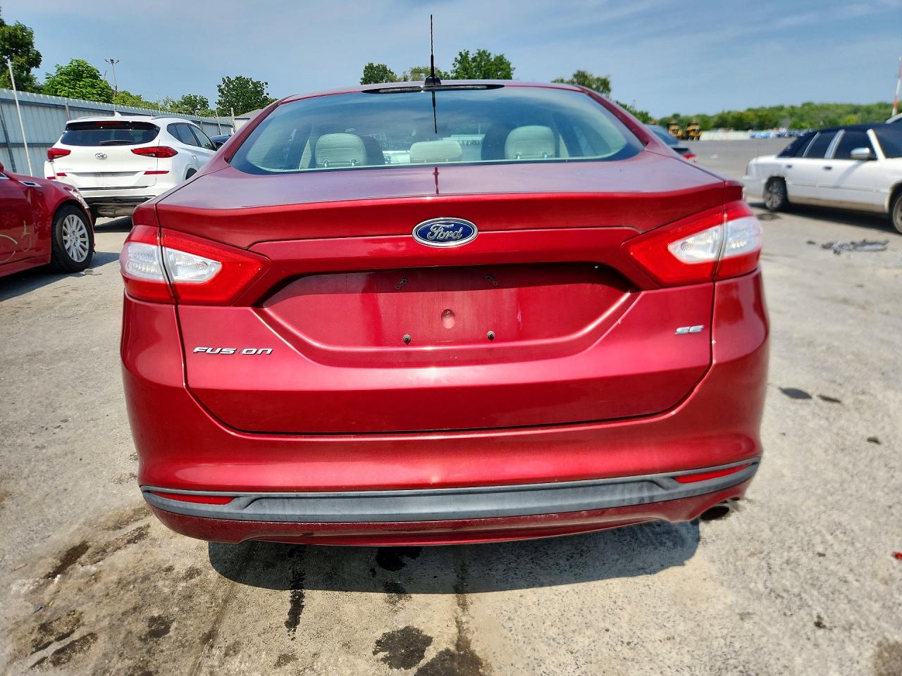 2014 Ford Fusion Se Red vin: 3FA6P0H71ER138375