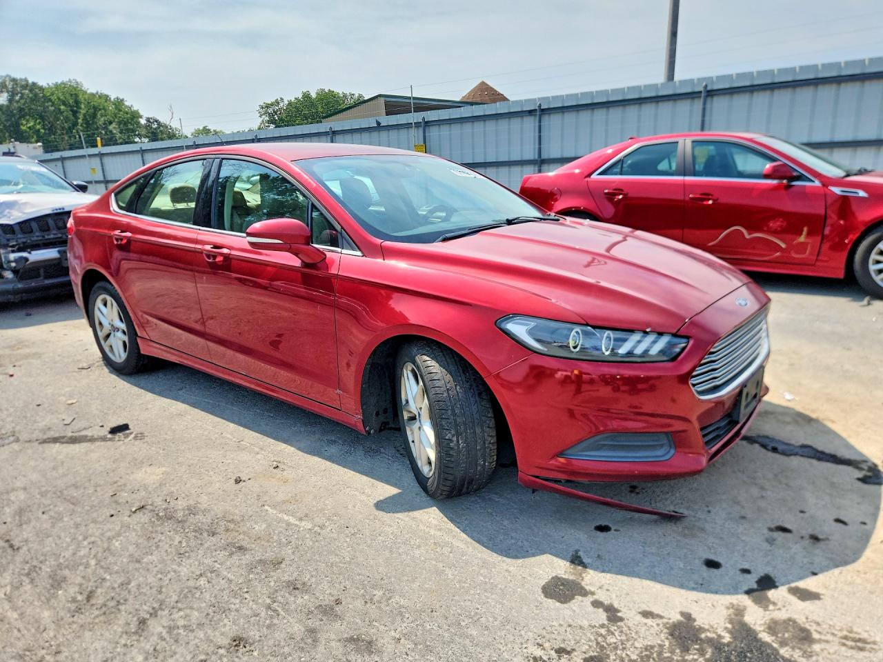 2014 Ford Fusion Se Red vin: 3FA6P0H71ER138375