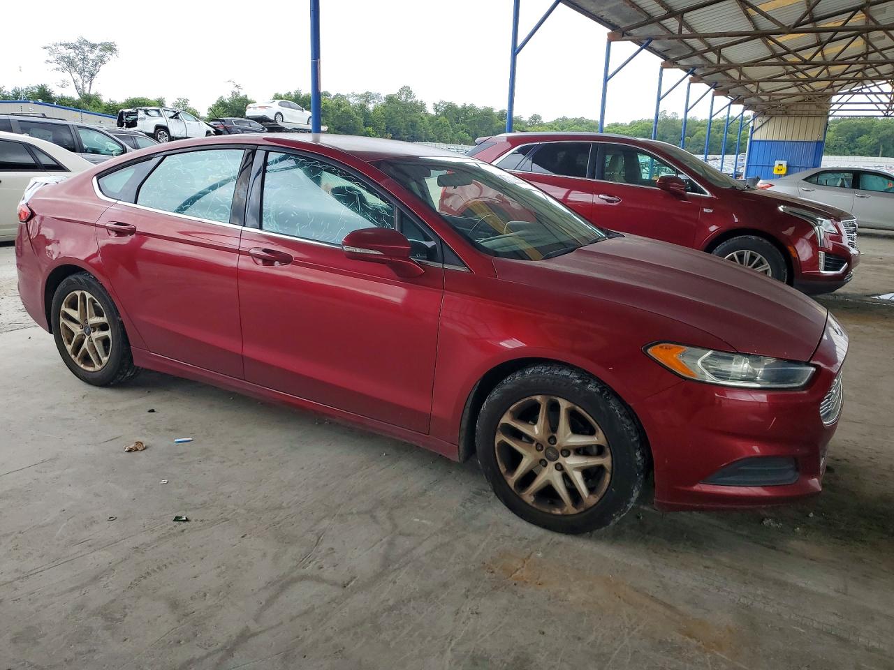2014 Ford Fusion Se Red vin: 3FA6P0H71ER173837