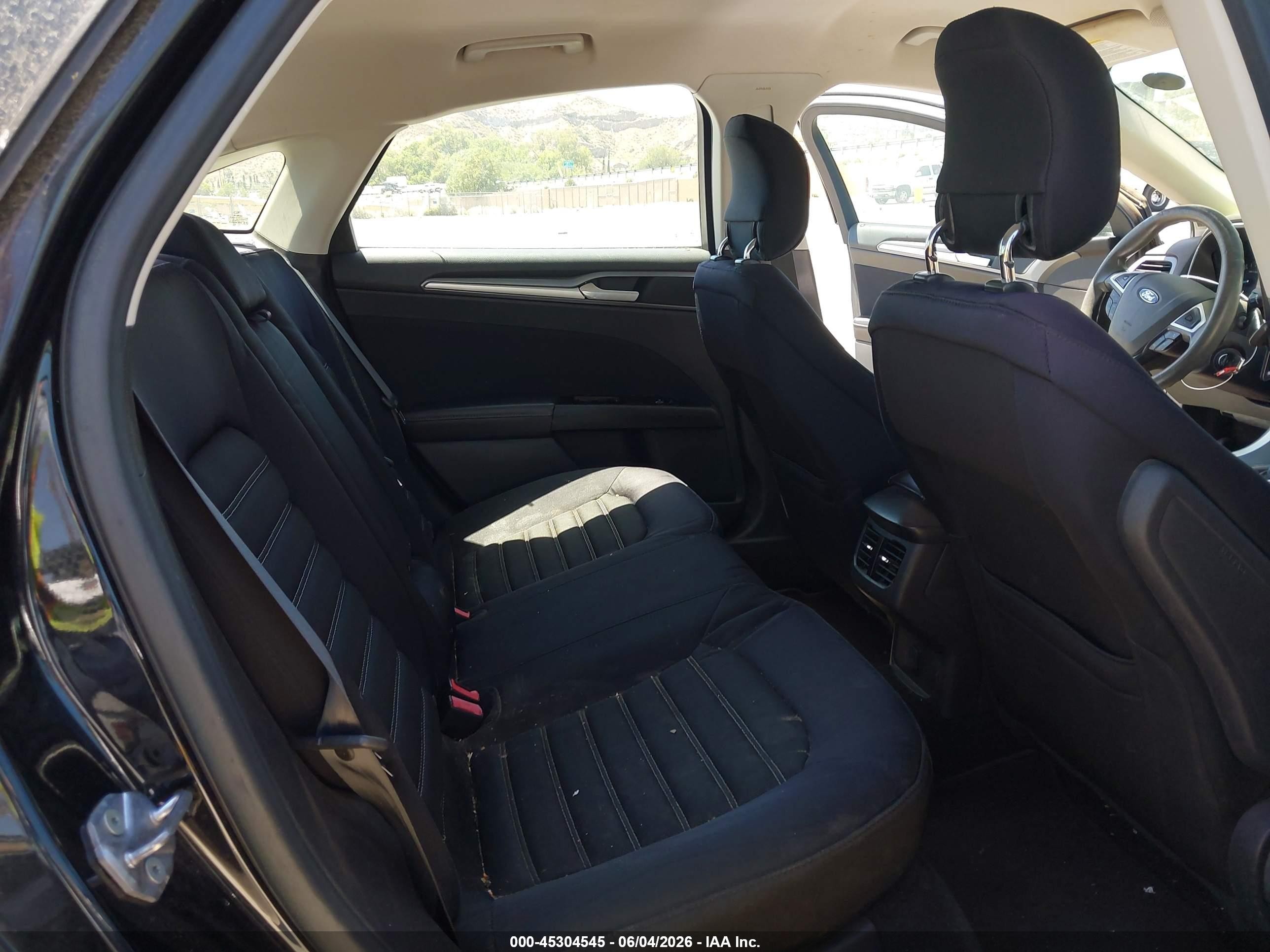 2014 Ford Fusion Se Black vin: 3FA6P0H71ER242011