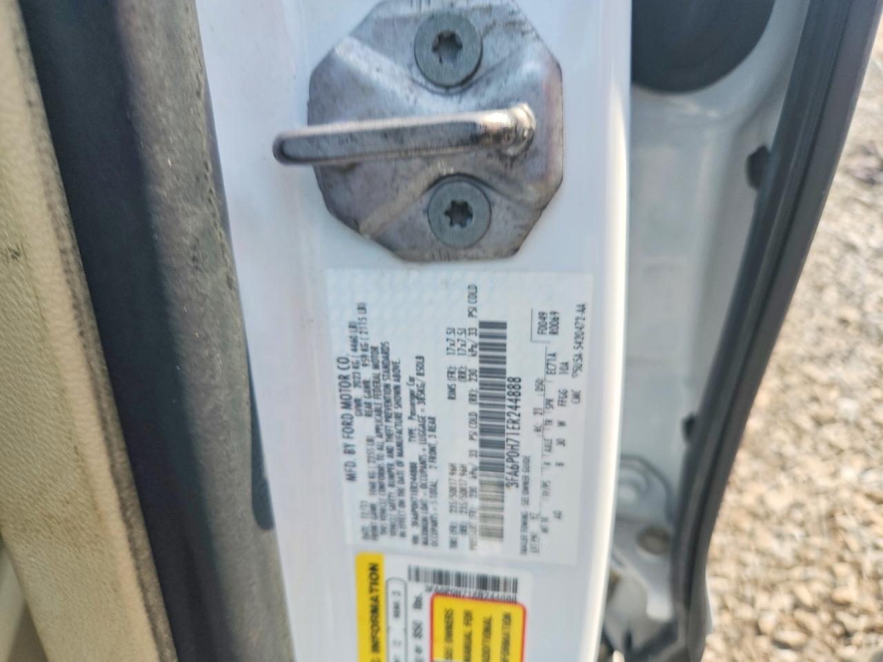 2014 Ford Fusion Se White vin: 3FA6P0H71ER244888