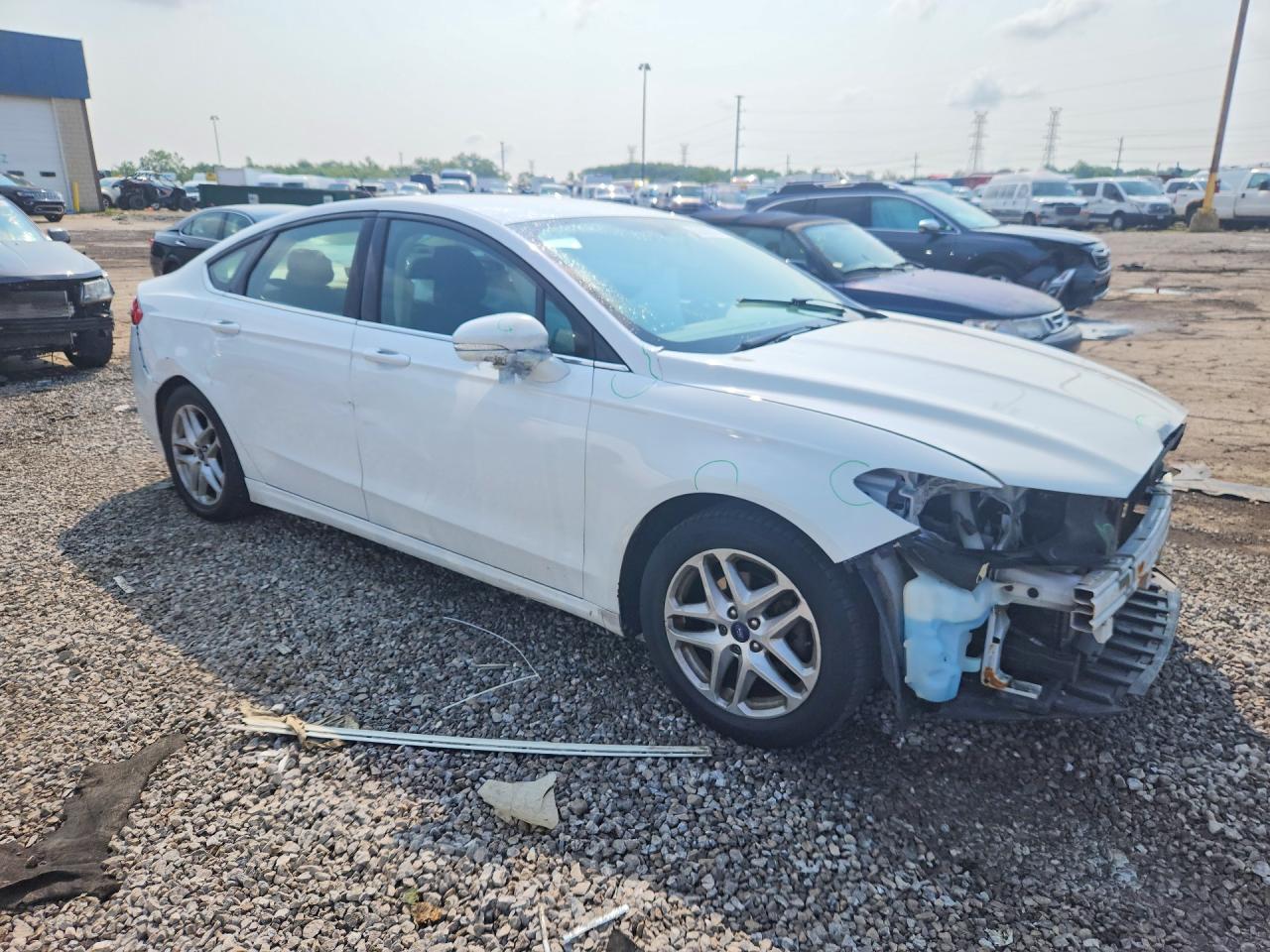 2014 Ford Fusion Se White vin: 3FA6P0H71ER244888