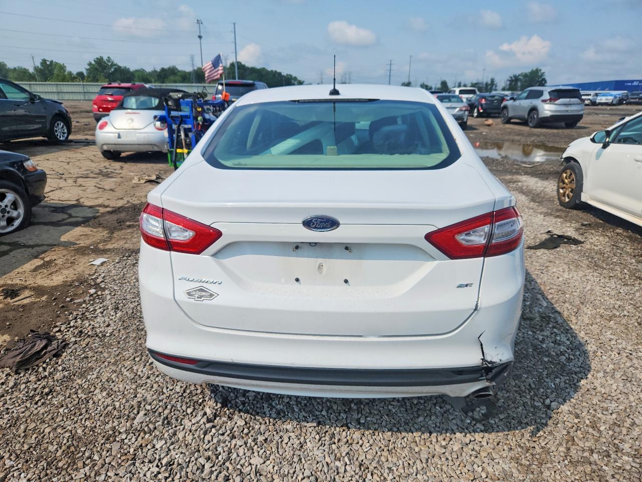 2014 Ford Fusion Se White vin: 3FA6P0H71ER244888
