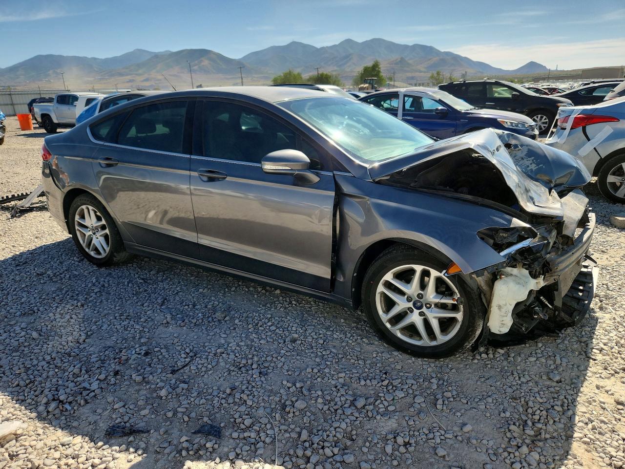 2014 Ford Fusion Se Gray vin: 3FA6P0H71ER255194