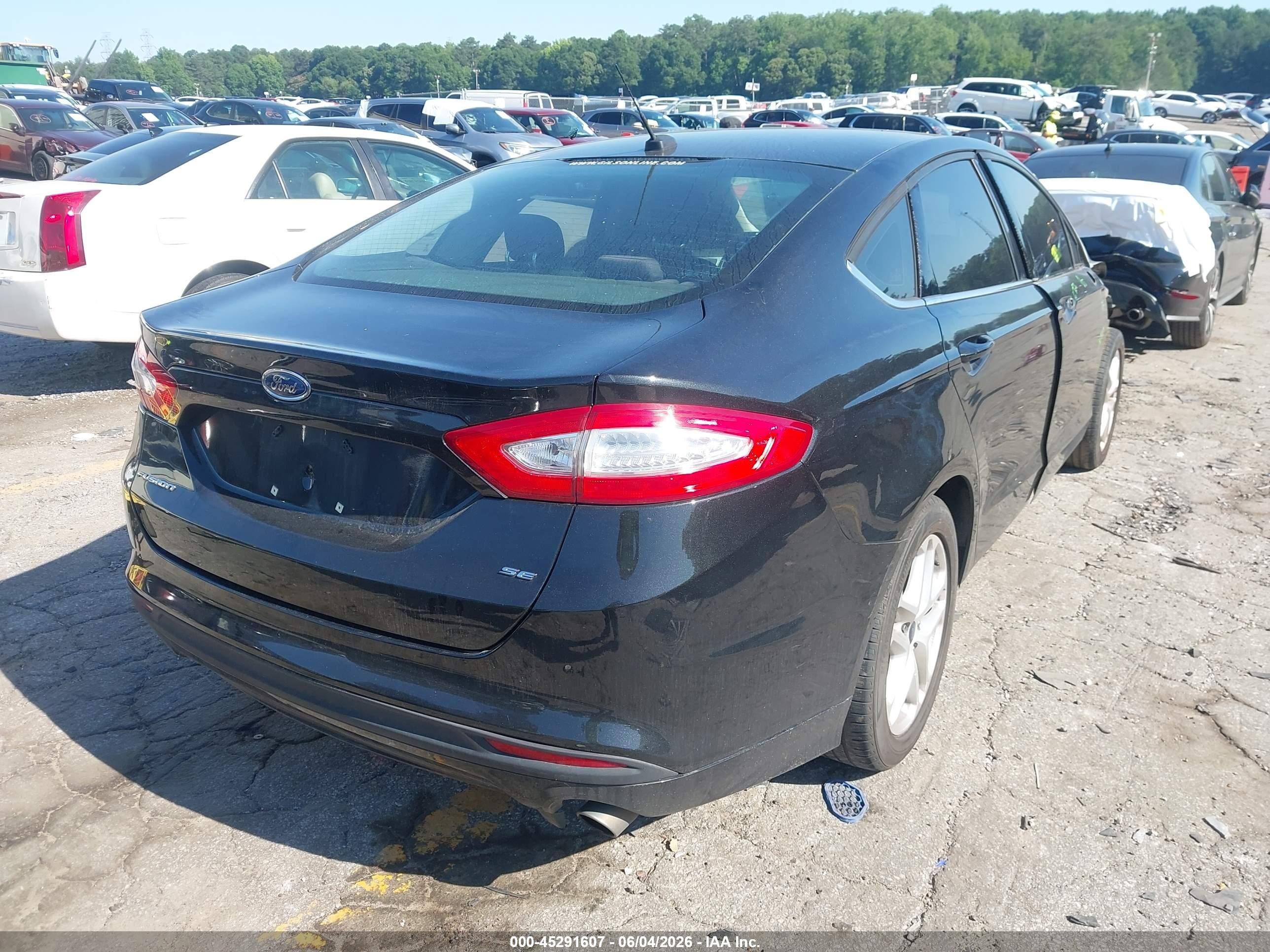 2014 Ford Fusion Se Black vin: 3FA6P0H71ER261528