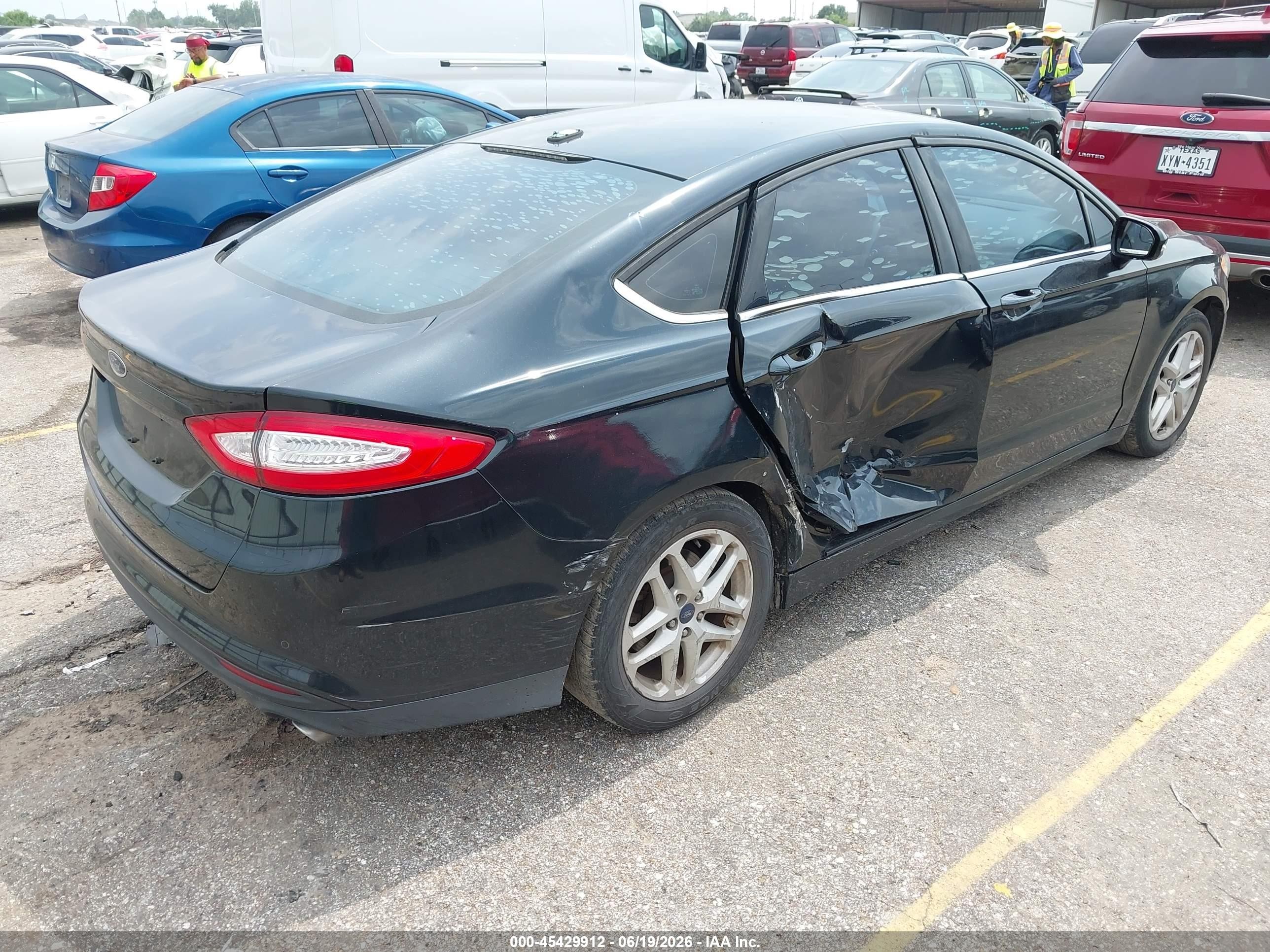 2014 Ford Fusion Se Black vin: 3FA6P0H71ER300991