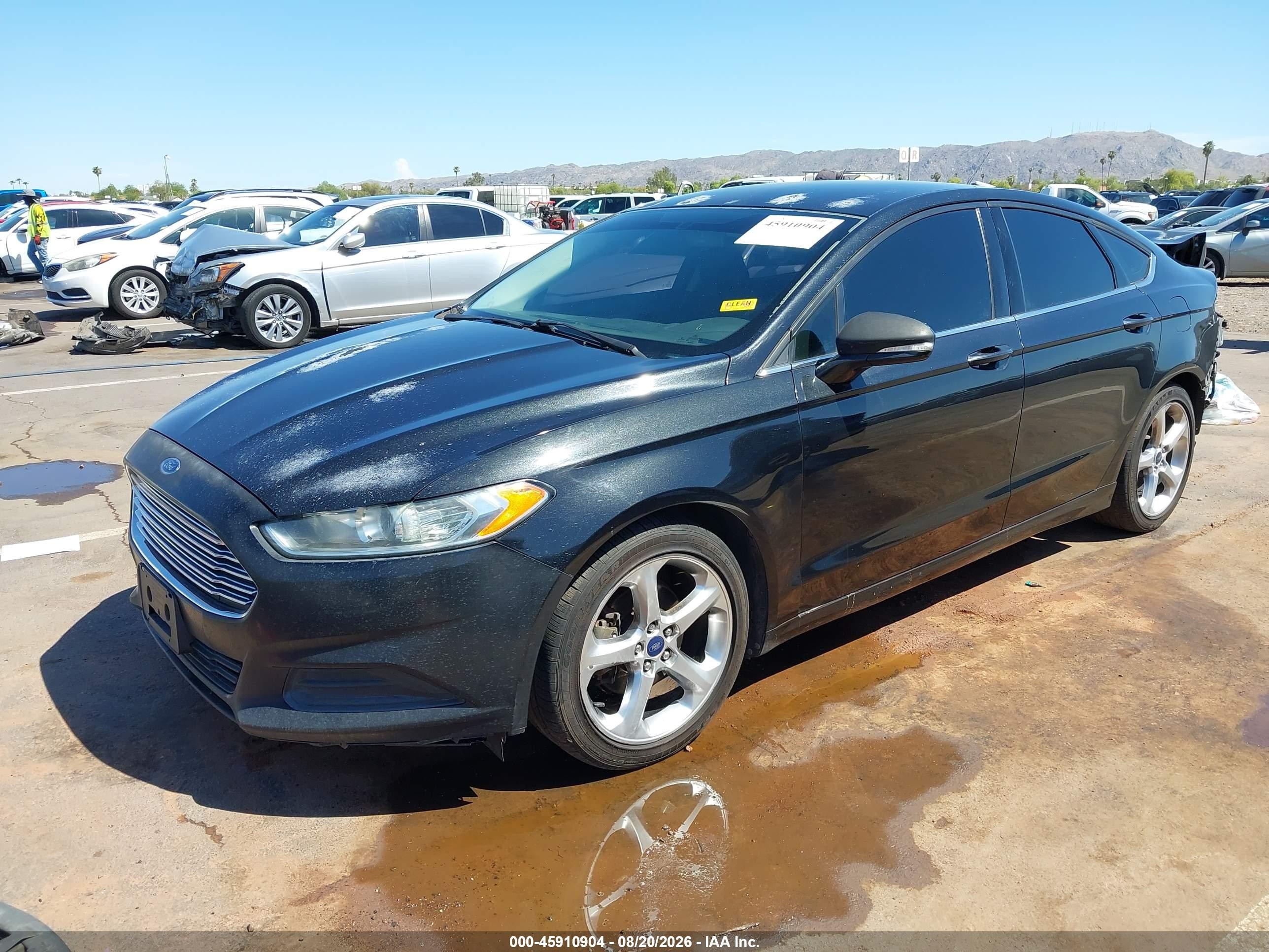 2014 Ford Fusion Se Black vin: 3FA6P0H71ER329813