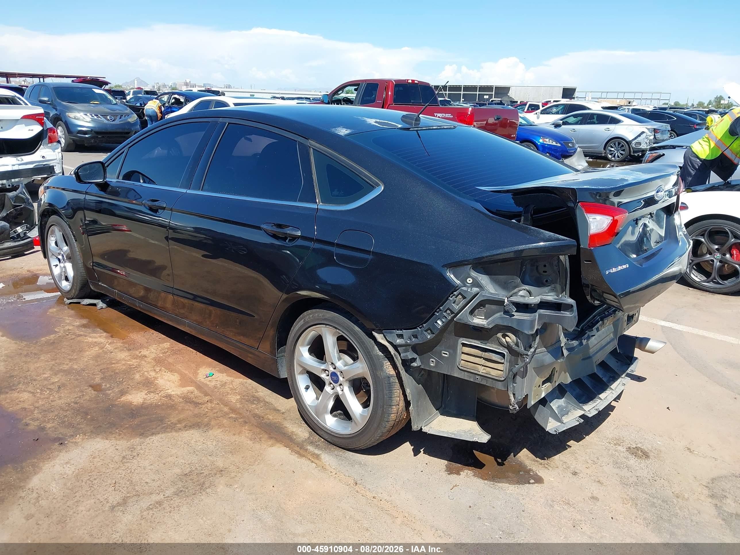 2014 Ford Fusion Se Black vin: 3FA6P0H71ER329813
