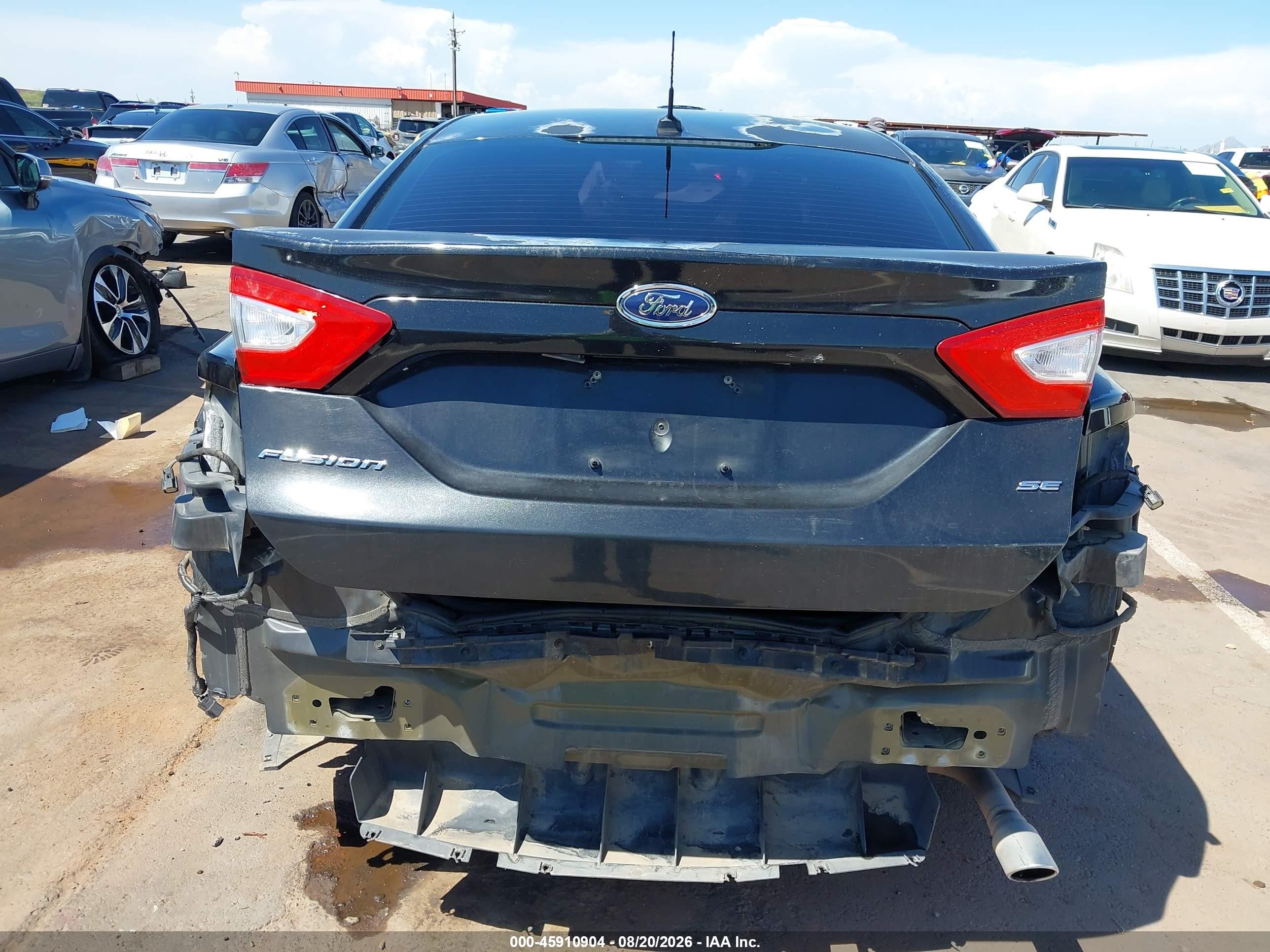 2014 Ford Fusion Se Black vin: 3FA6P0H71ER329813